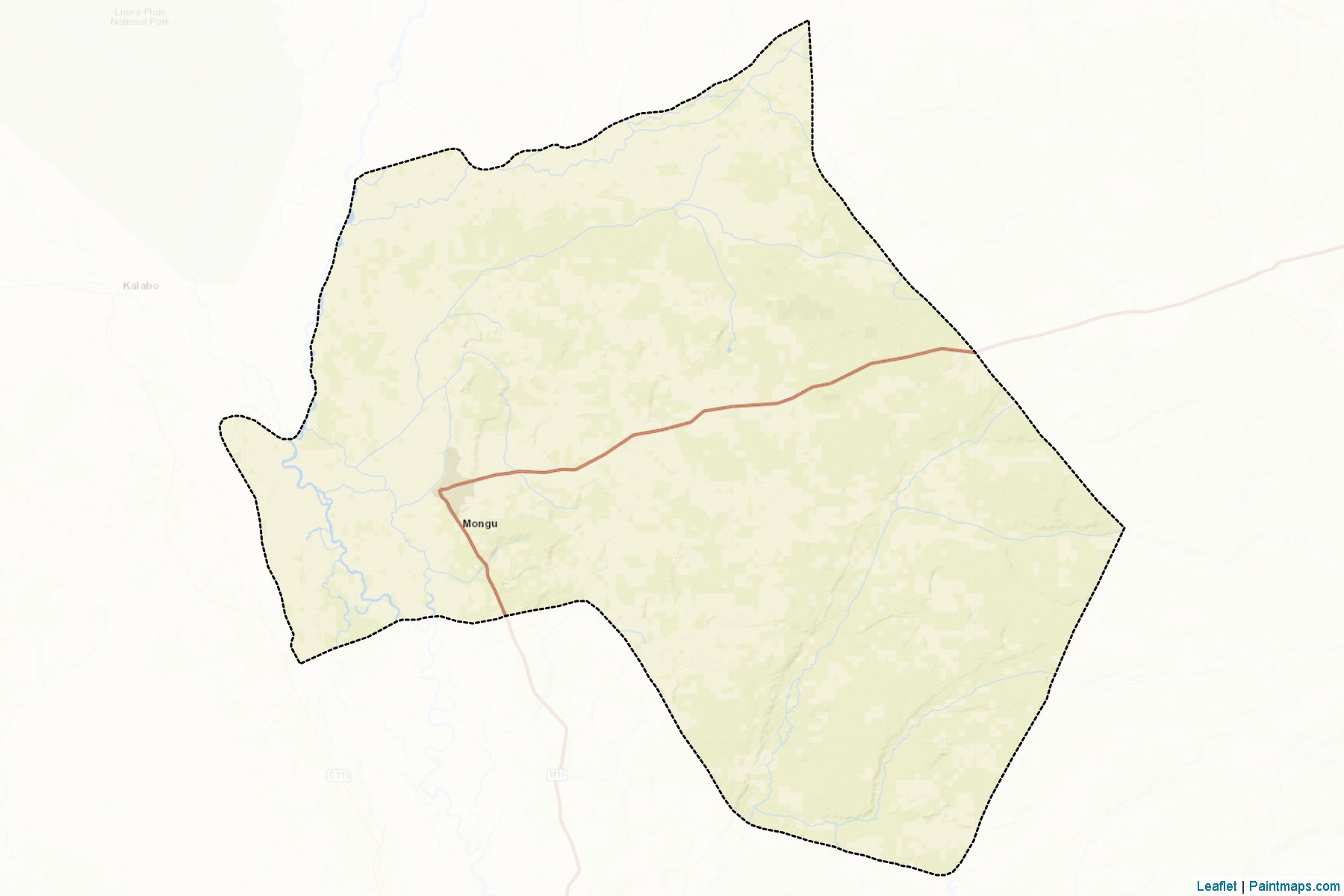 Muestras de recorte de mapas Mongu (Western)-2