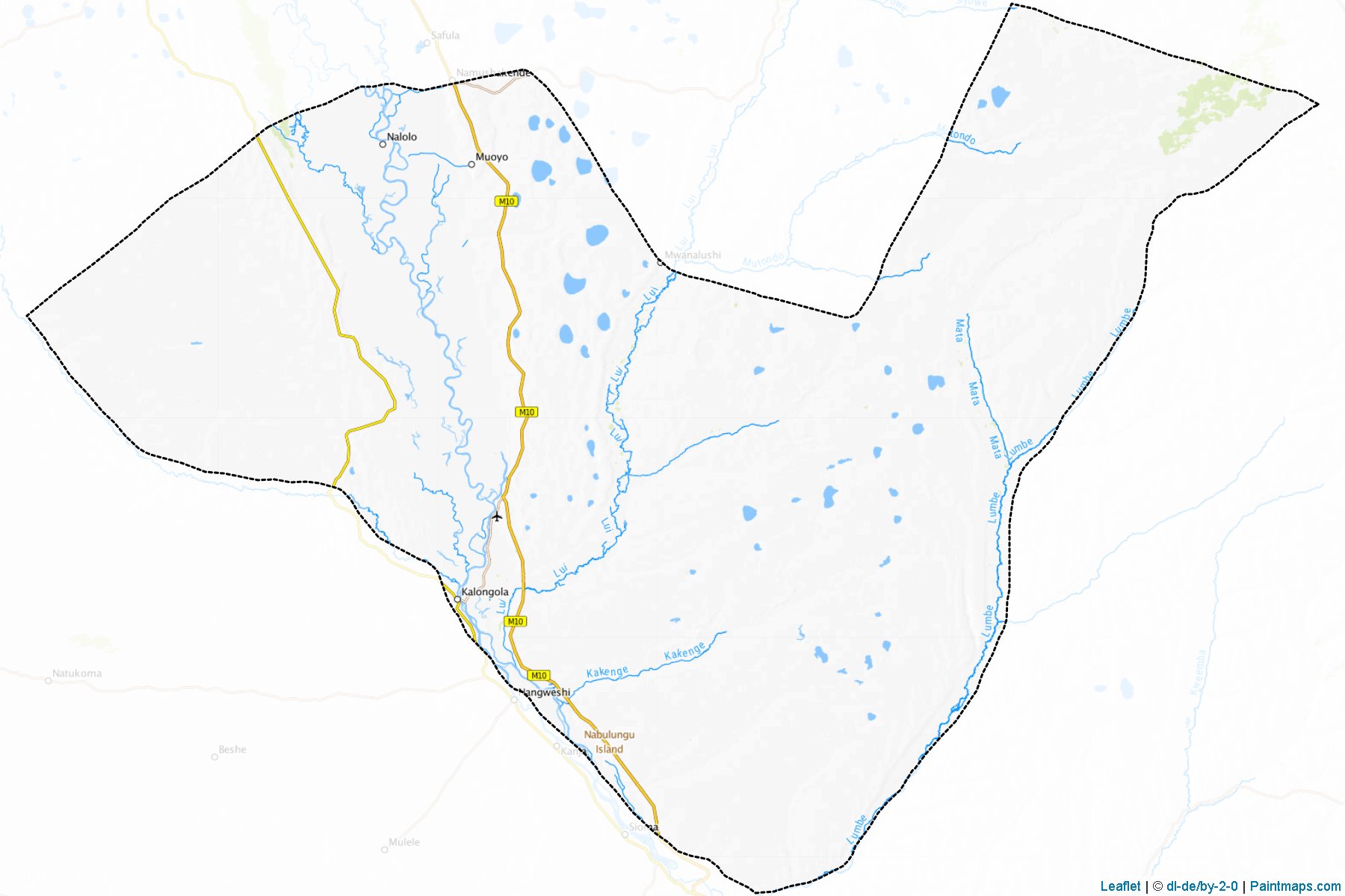 Muestras de recorte de mapas Senanga (Western)-1