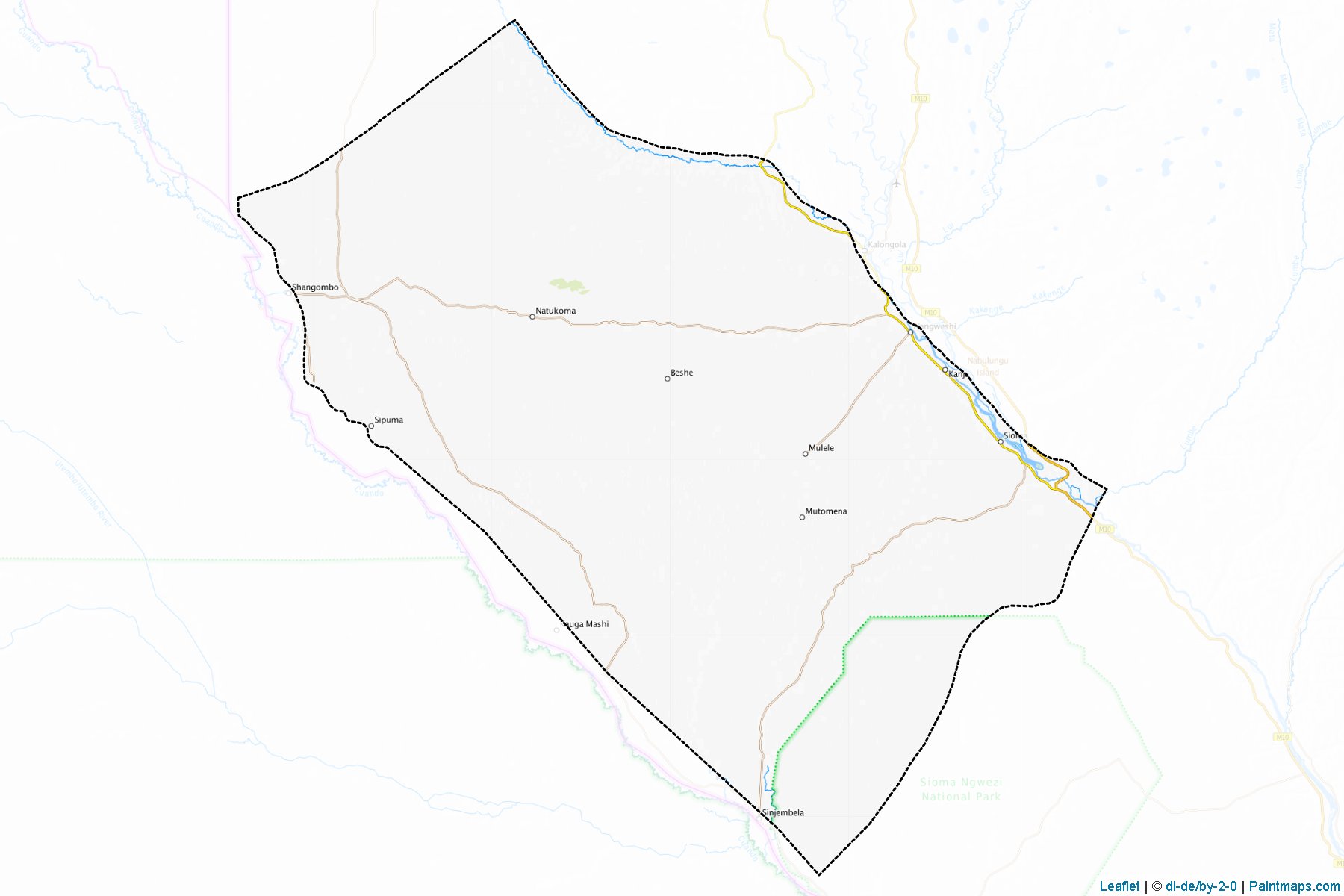 Muestras de recorte de mapas Shangombo (Western)-1