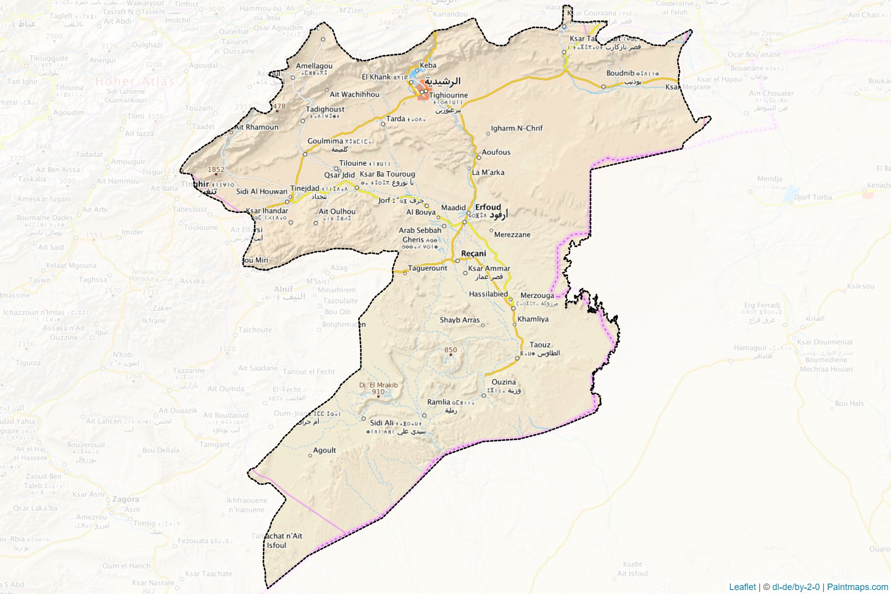 Er-Raşidiye (Dirâ-Tafilalit) Haritası Örnekleri-1