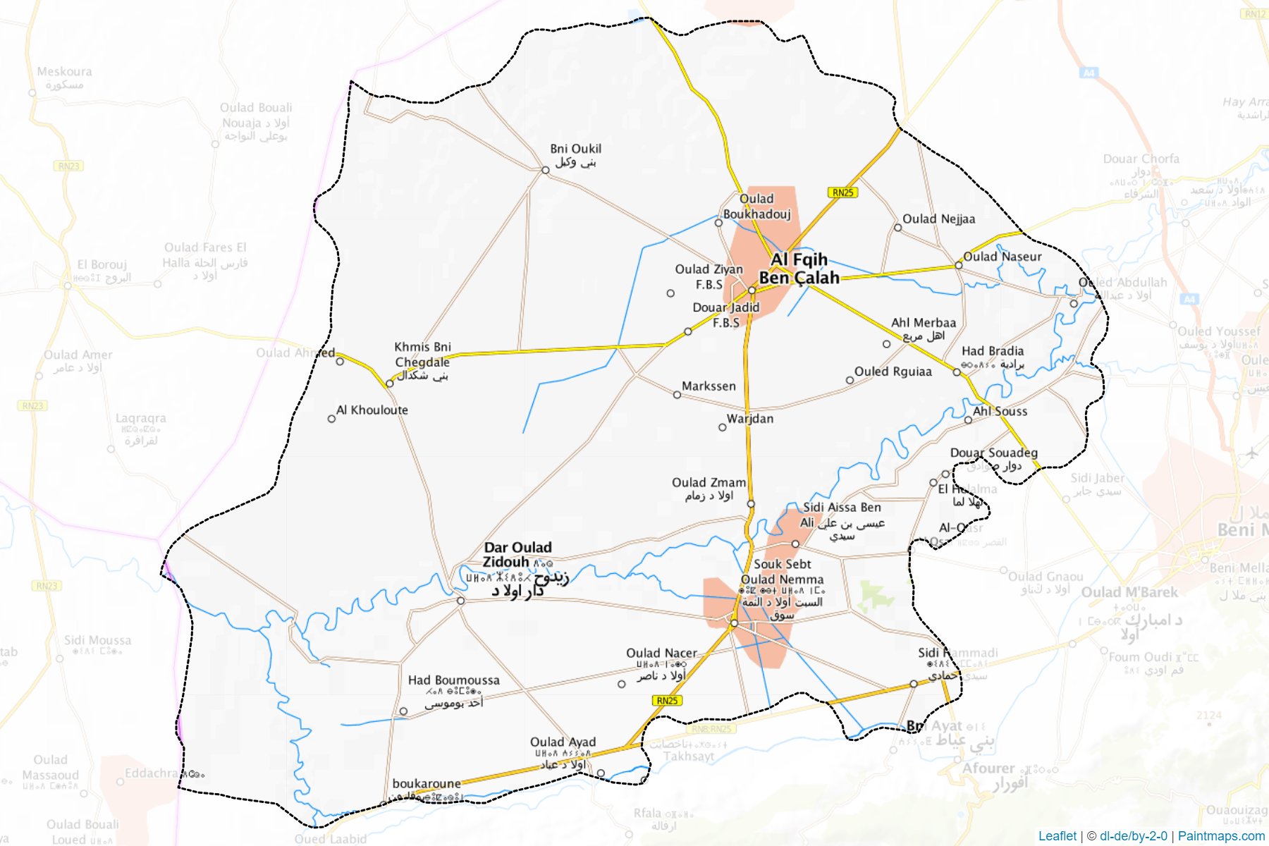 Fquih Ben Salah (Béni Mellal-Khénifra) Map Cropping Samples-1