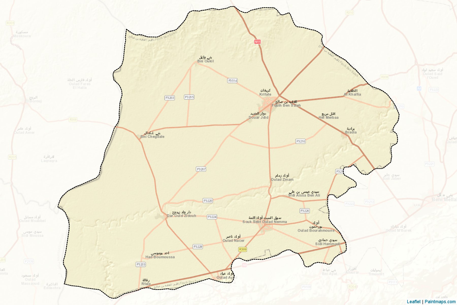 Fquih Ben Salah (Béni Mellal-Khénifra) Map Cropping Samples-2