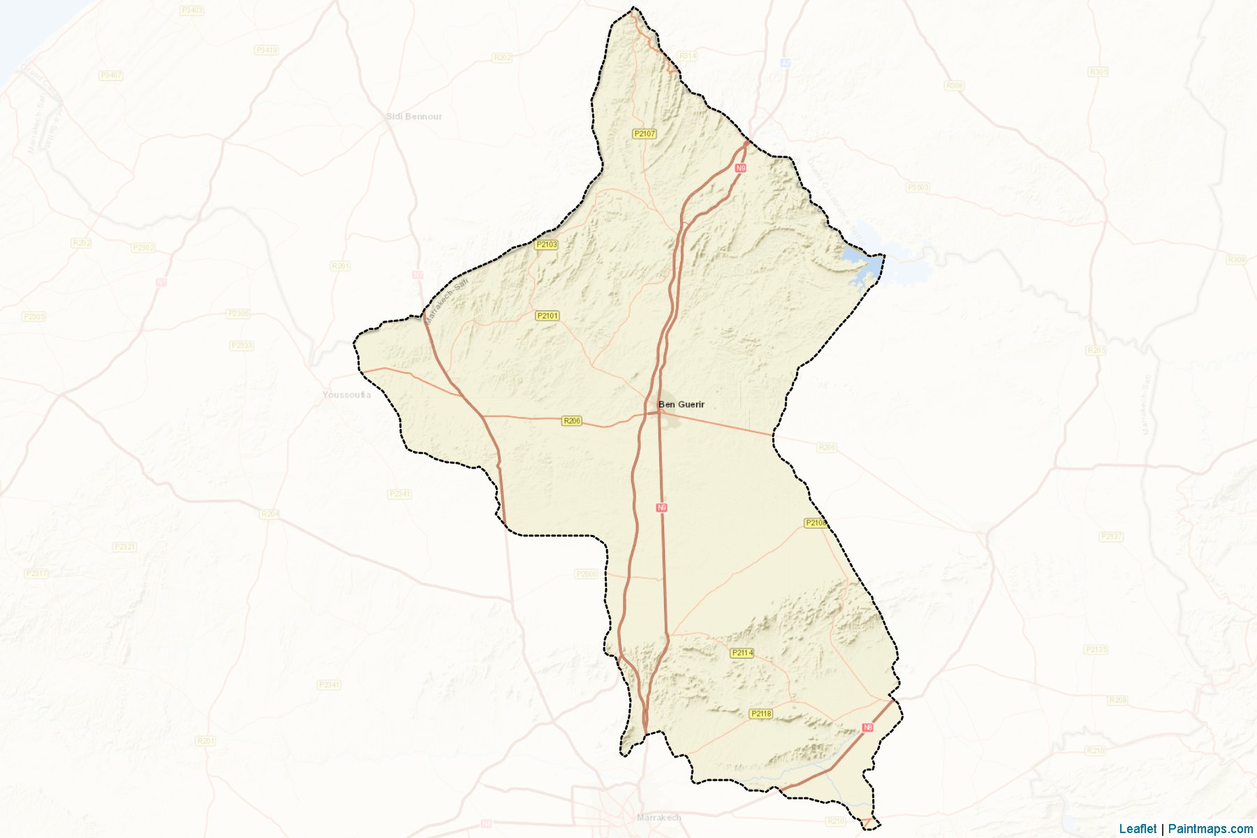 Muestras de recorte de mapas Rhamna (Marrakesh-Safi)-2