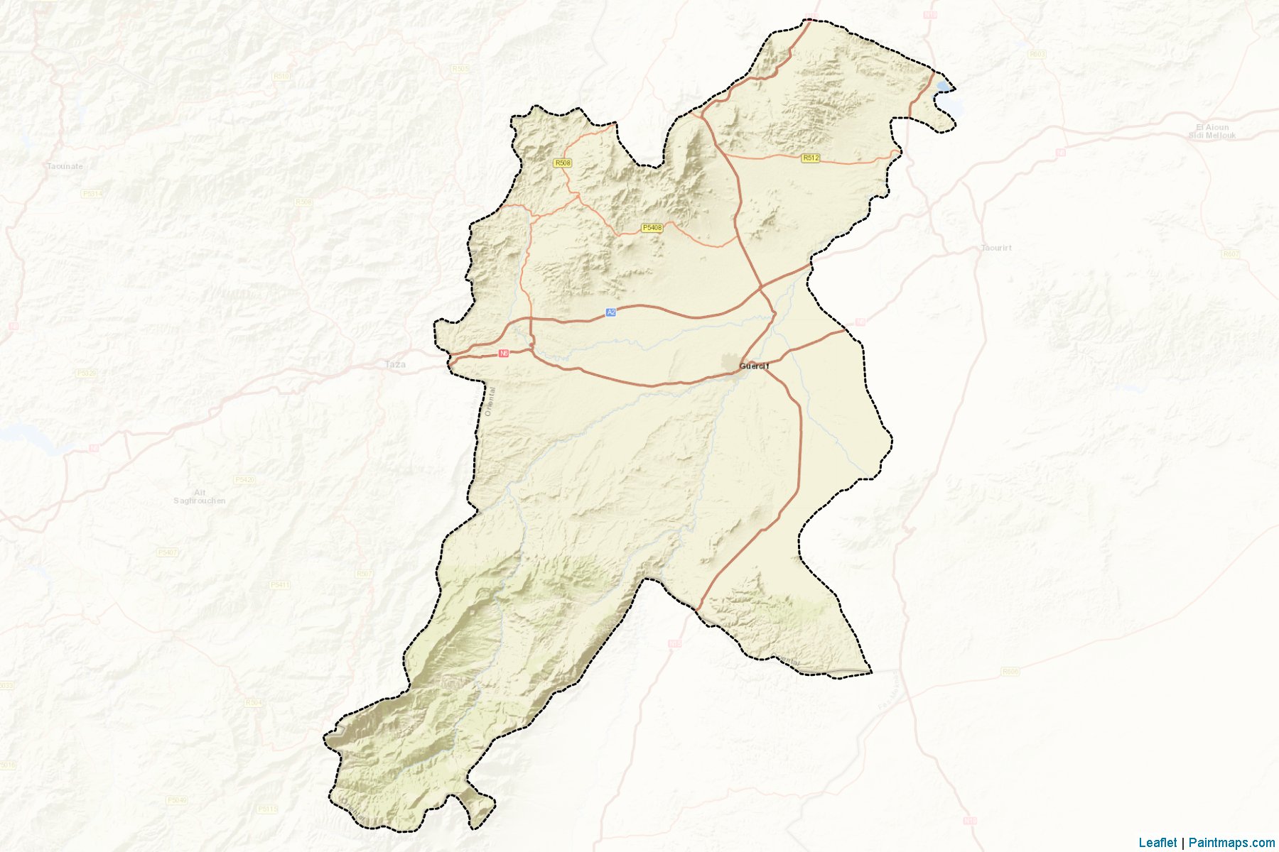 Guercif (Oriental) Map Cropping Samples-2