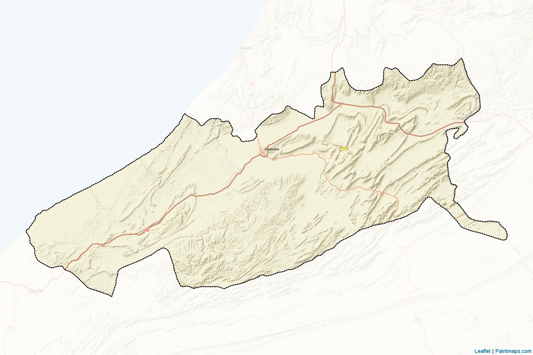 Muestras de recorte de mapas Guelmim (Guelmim-Oued Noun)-2