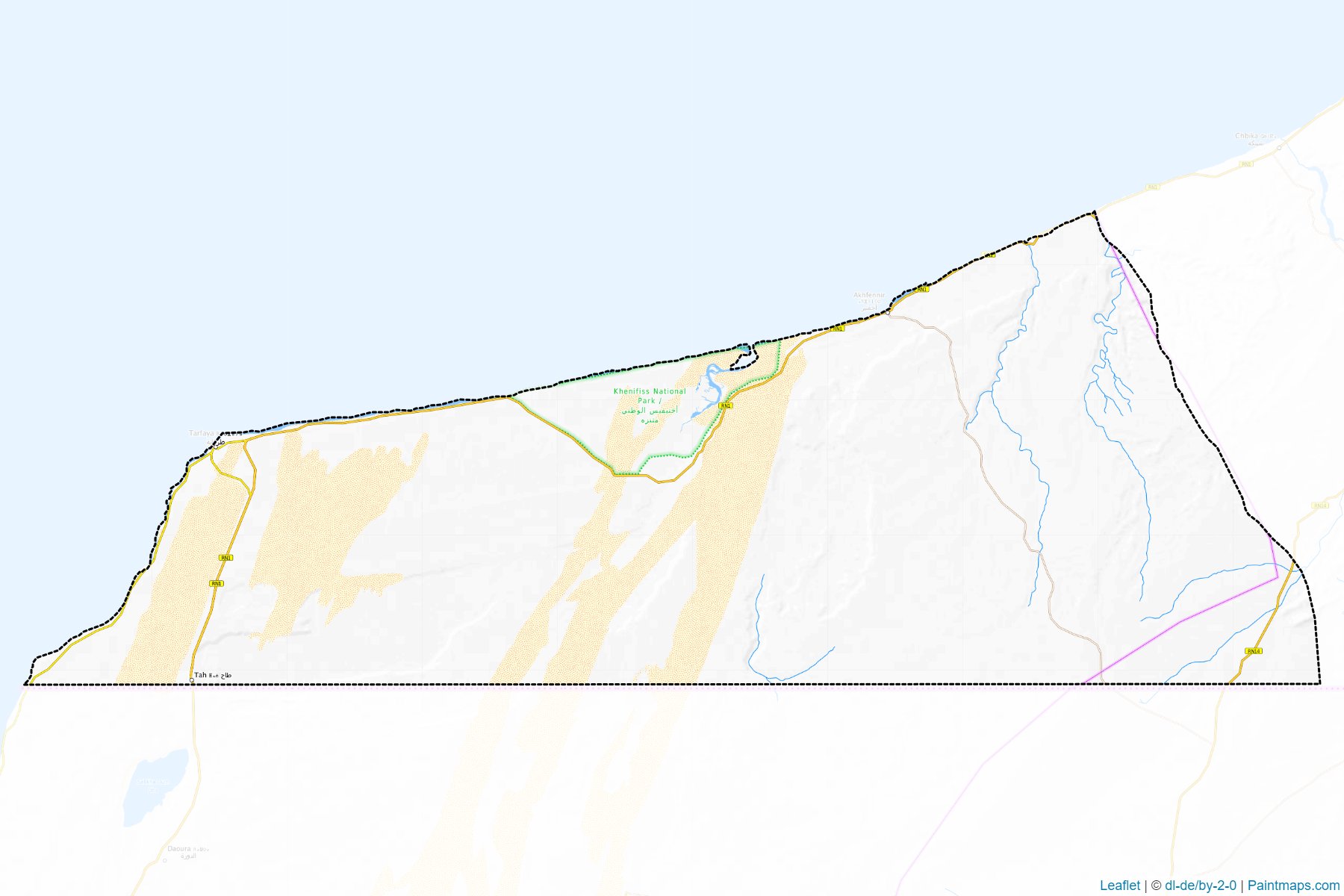 Muestras de recorte de mapas Tarfaya (Laâyoune-Sakia El Hamra)-1