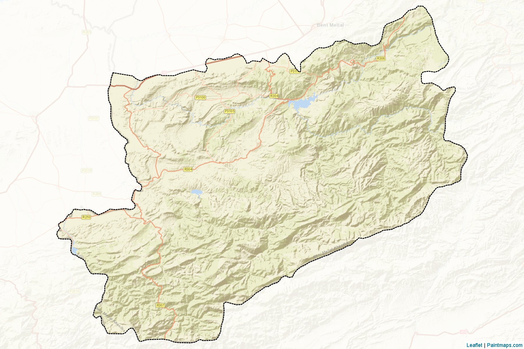 Muestras de recorte de mapas Azilal (Béni Mellal-Khénifra)-2