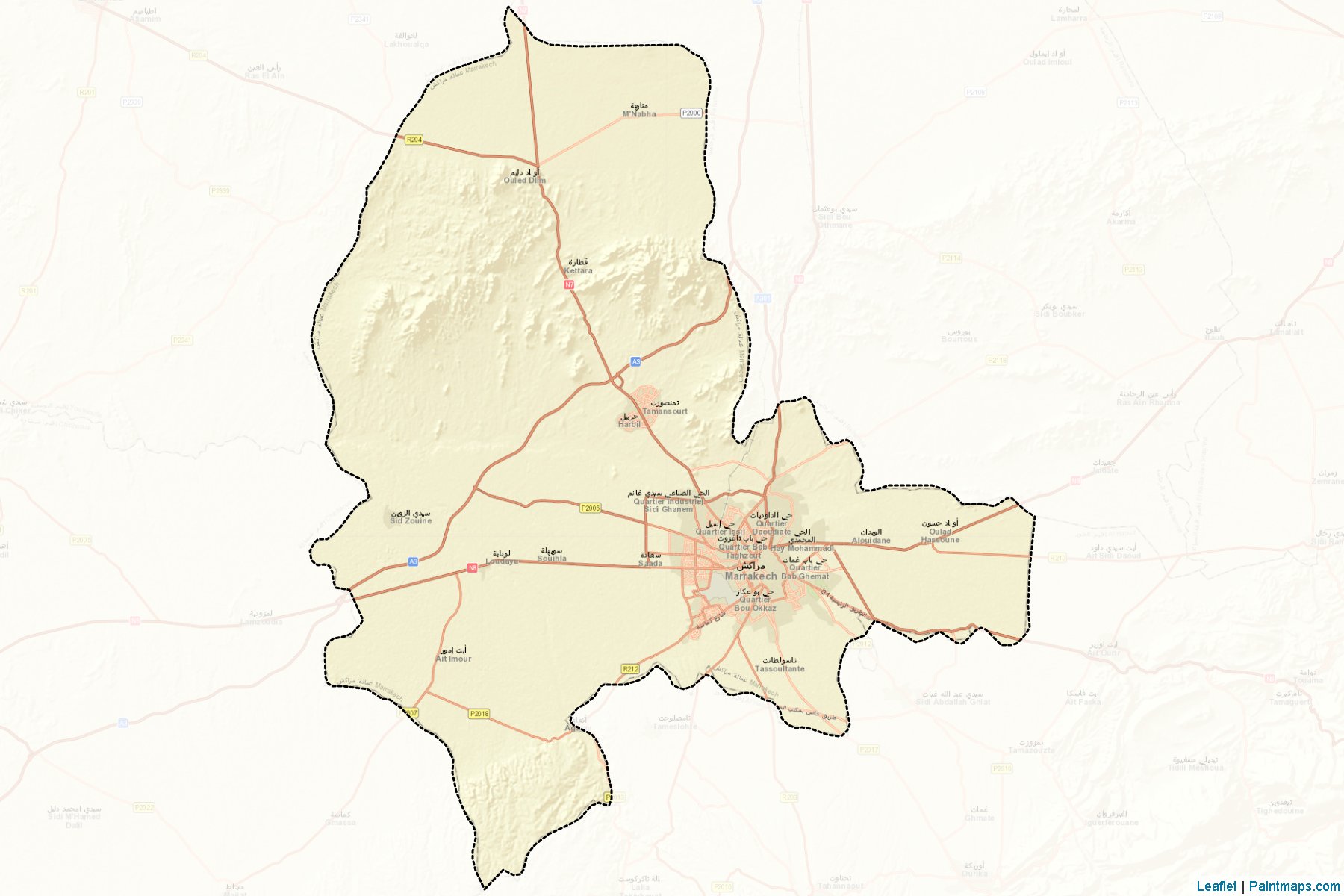 Marrakech (Marrakesh-Safi) Map Cropping Samples-2