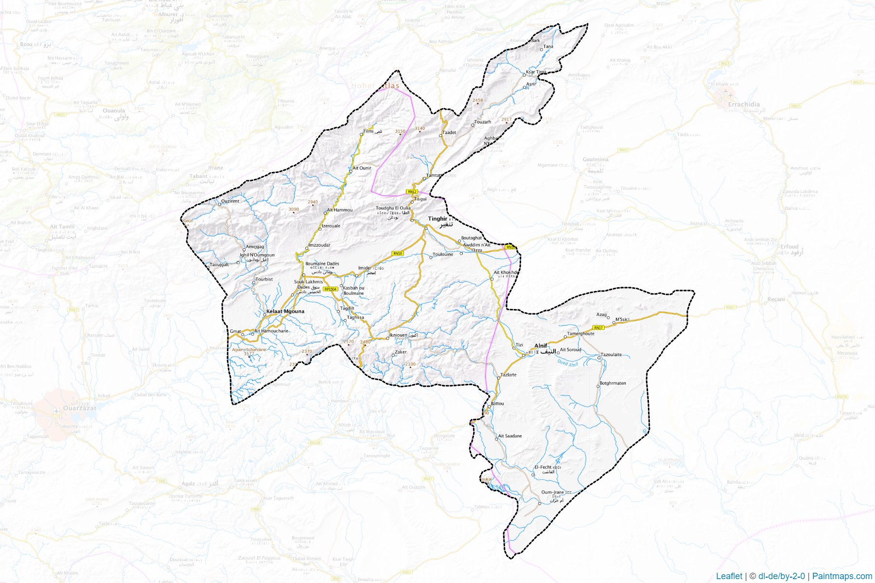 Tingir (Dirâ-Tafilalit) Haritası Örnekleri-1