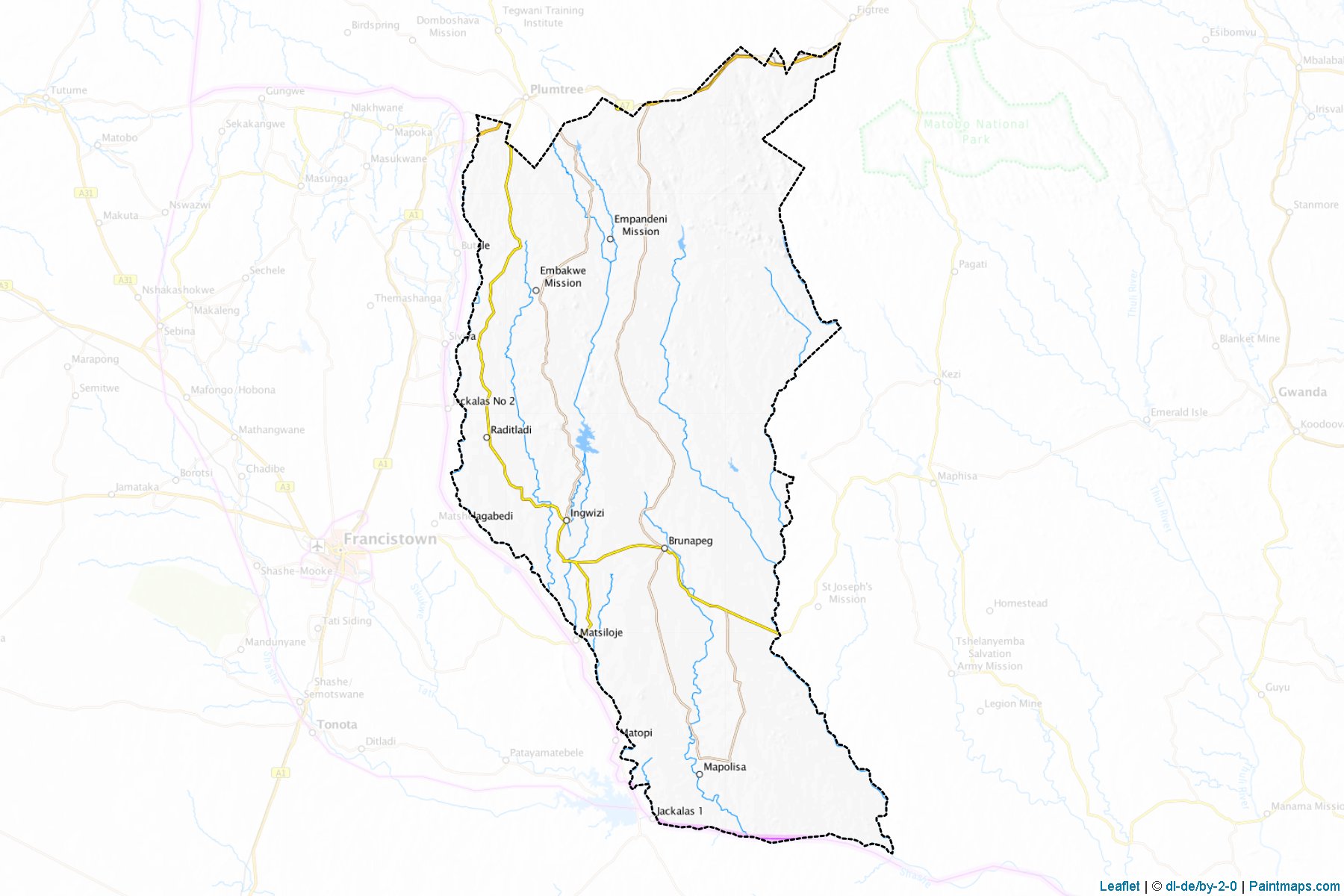 Mangwe (Matabeleland South) Map Cropping Samples-1