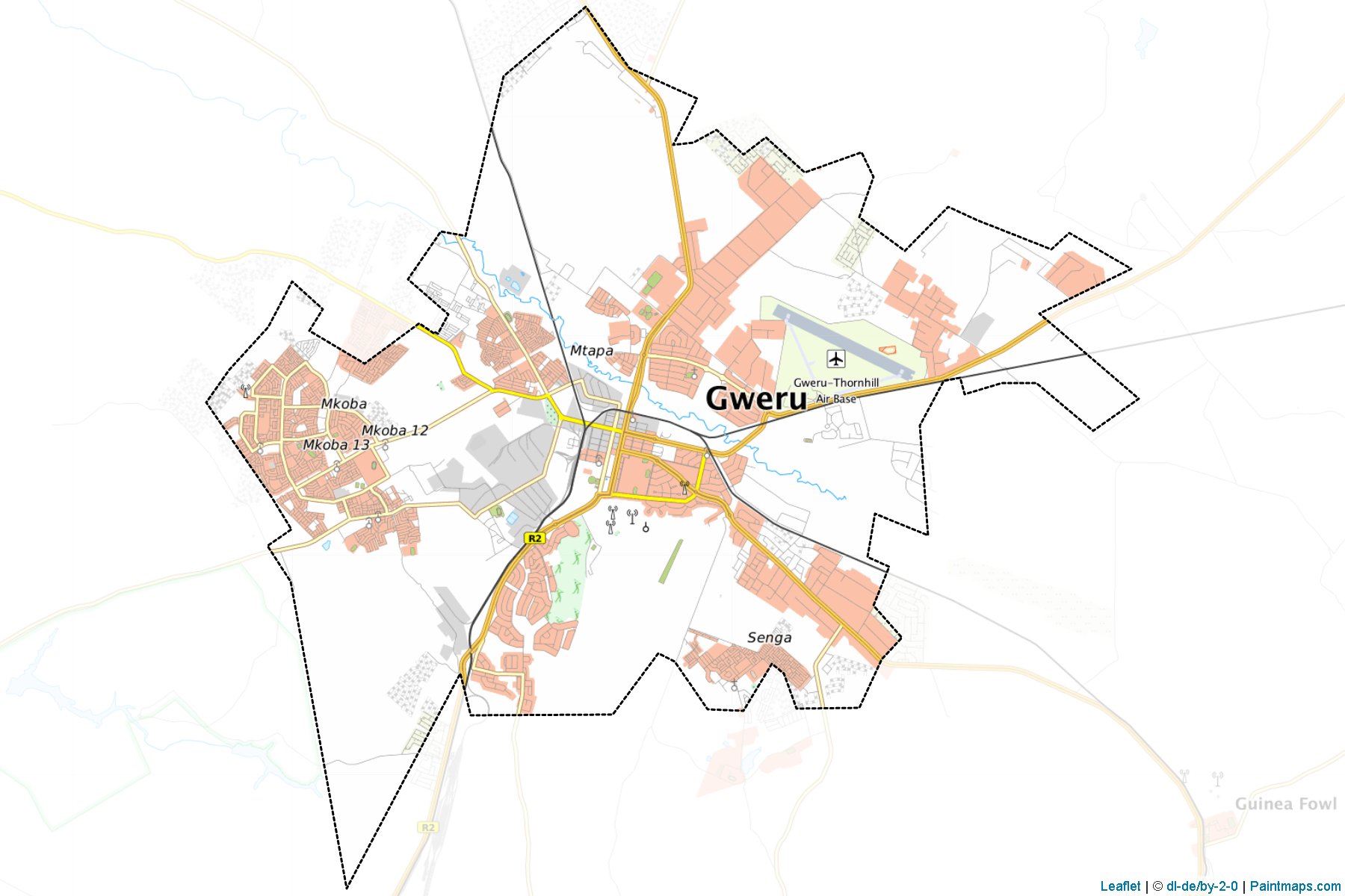 Gweru Urban (Midlands) Haritası Örnekleri-1