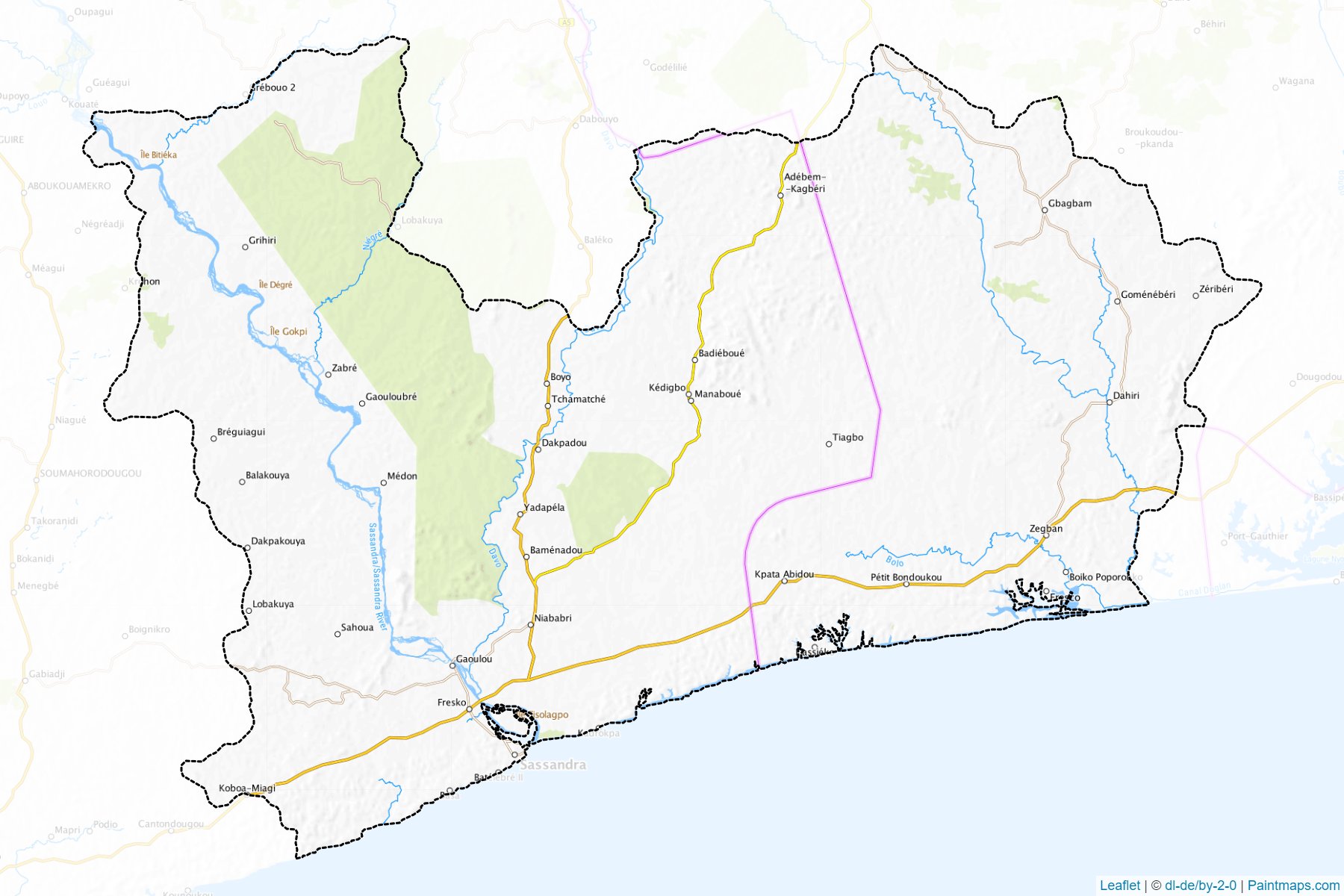 Muestras de recorte de mapas Gbokle (Bas-Sassandra)-1