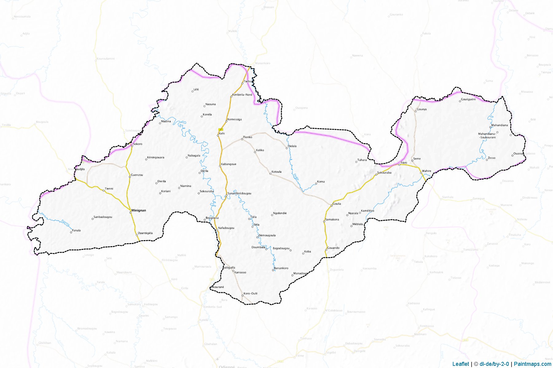 Muestras de recorte de mapas Folon (Denguele)-1