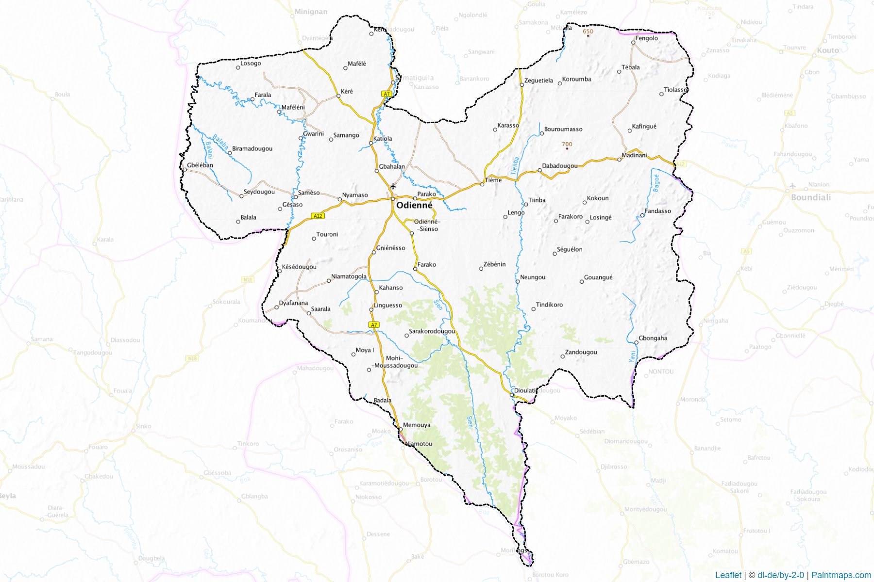 Muestras de recorte de mapas Kabadougou (Denguele)-1