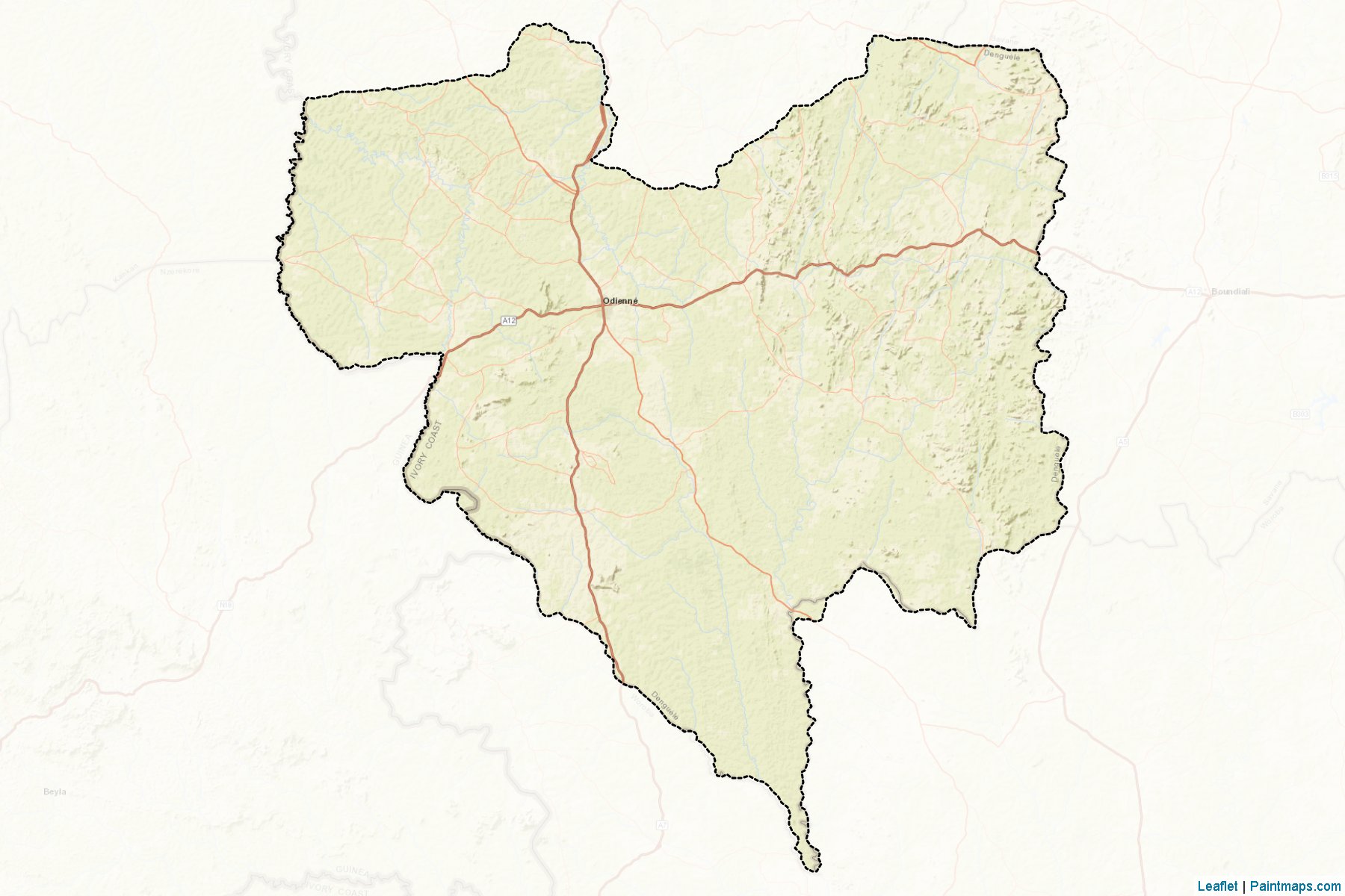 Muestras de recorte de mapas Kabadougou (Denguele)-2