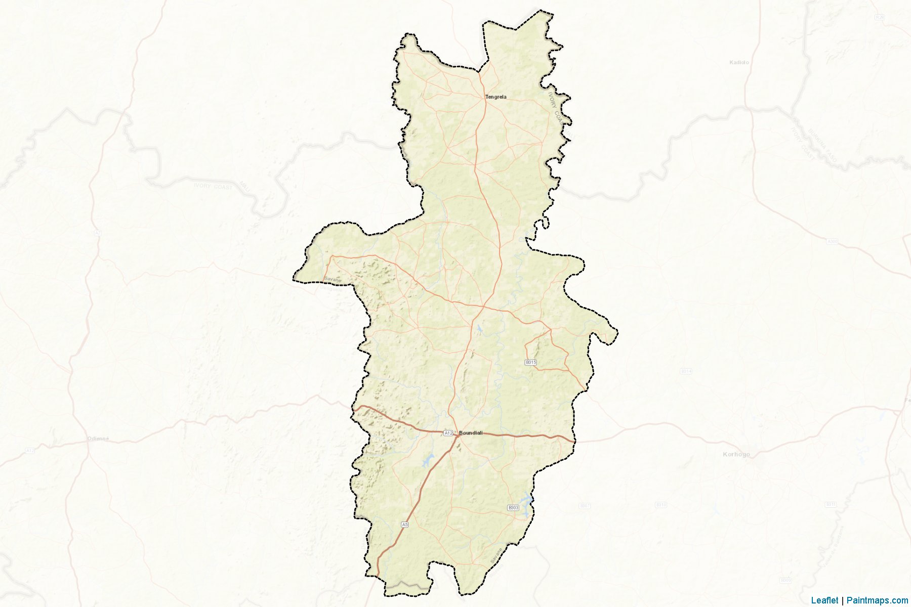 Muestras de recorte de mapas Bagoue (Savanes)-2