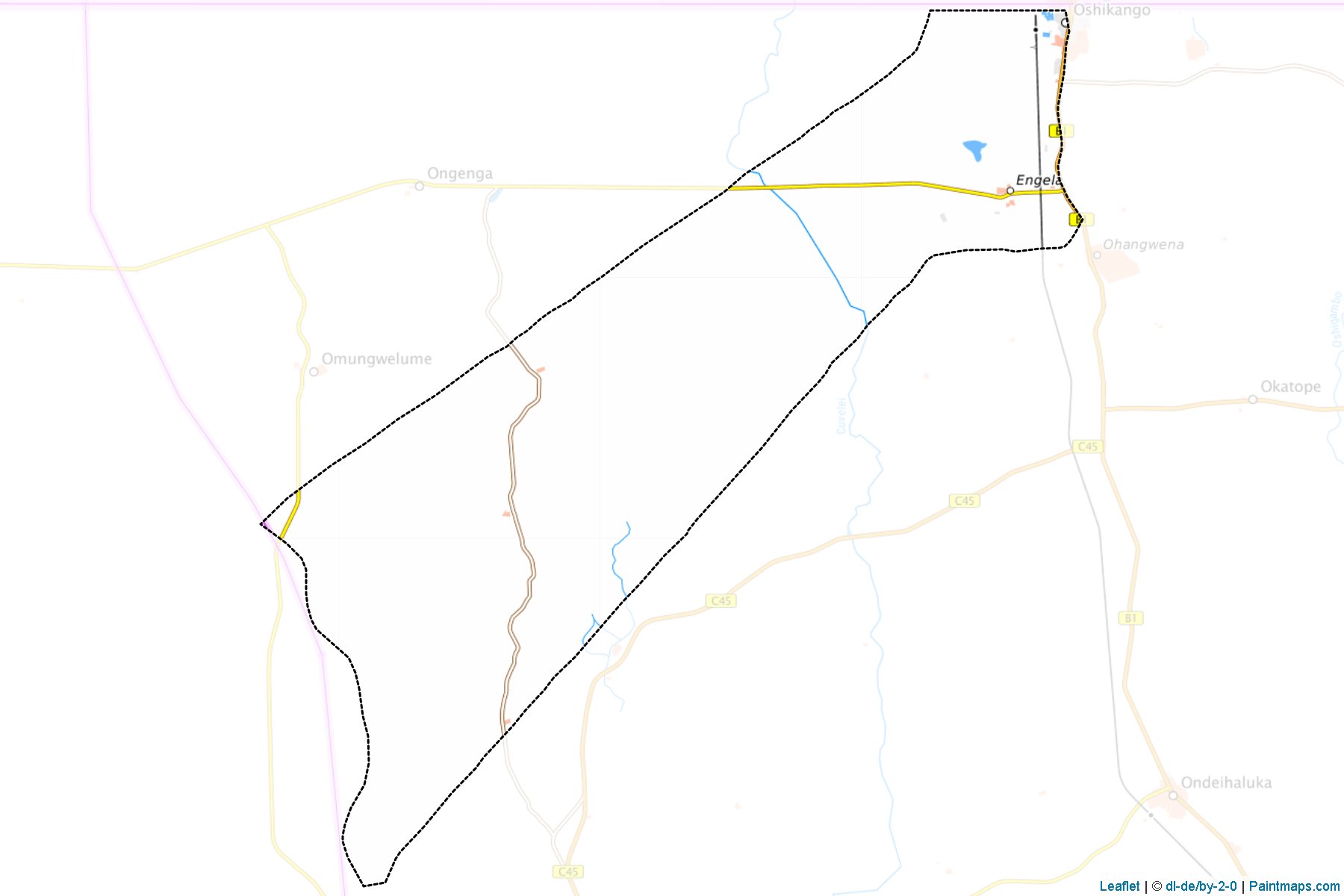 Engela (Ohangwena) Haritası Örnekleri-1