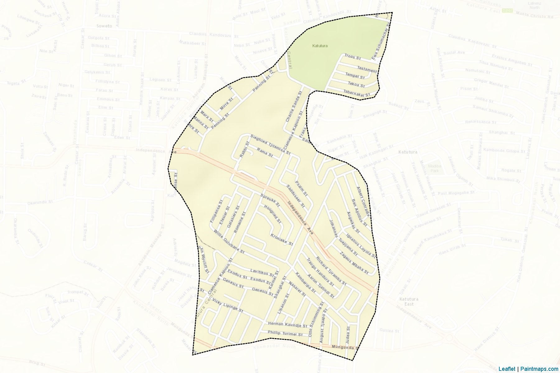 Katutura Central (Khomas) Map Cropping Samples-2