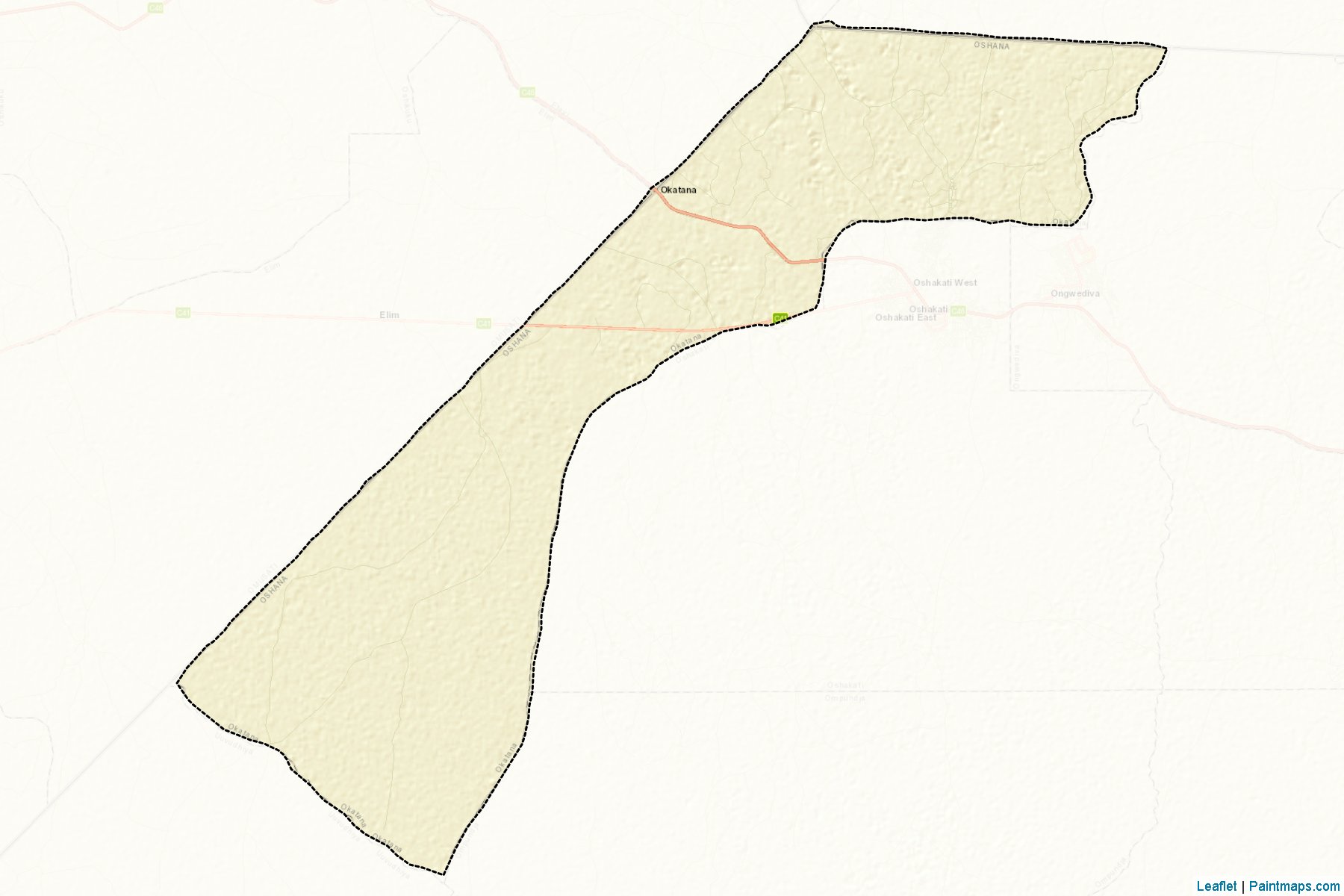 Muestras de recorte de mapas Okatana (Oshana)-2