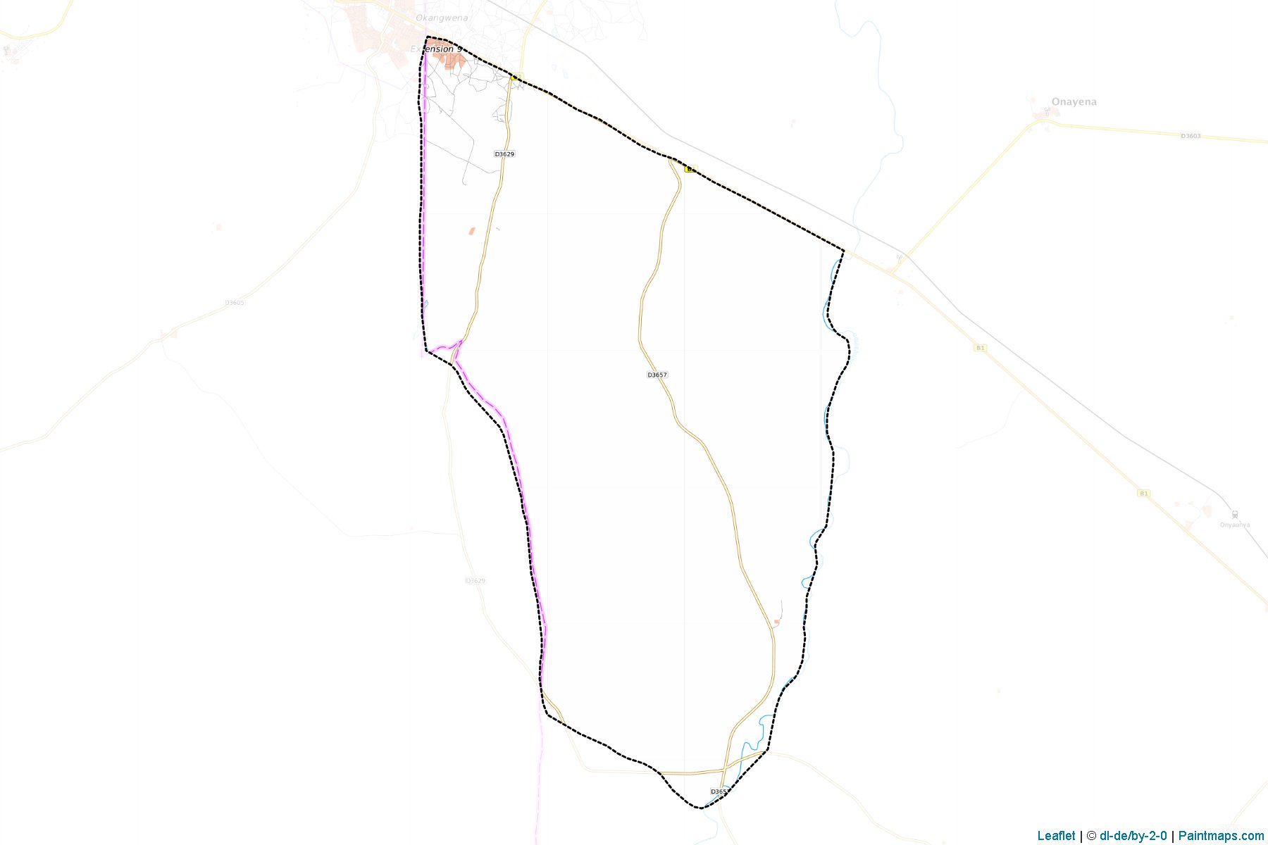 Muestras de recorte de mapas Olukonda (Oshikoto)-1