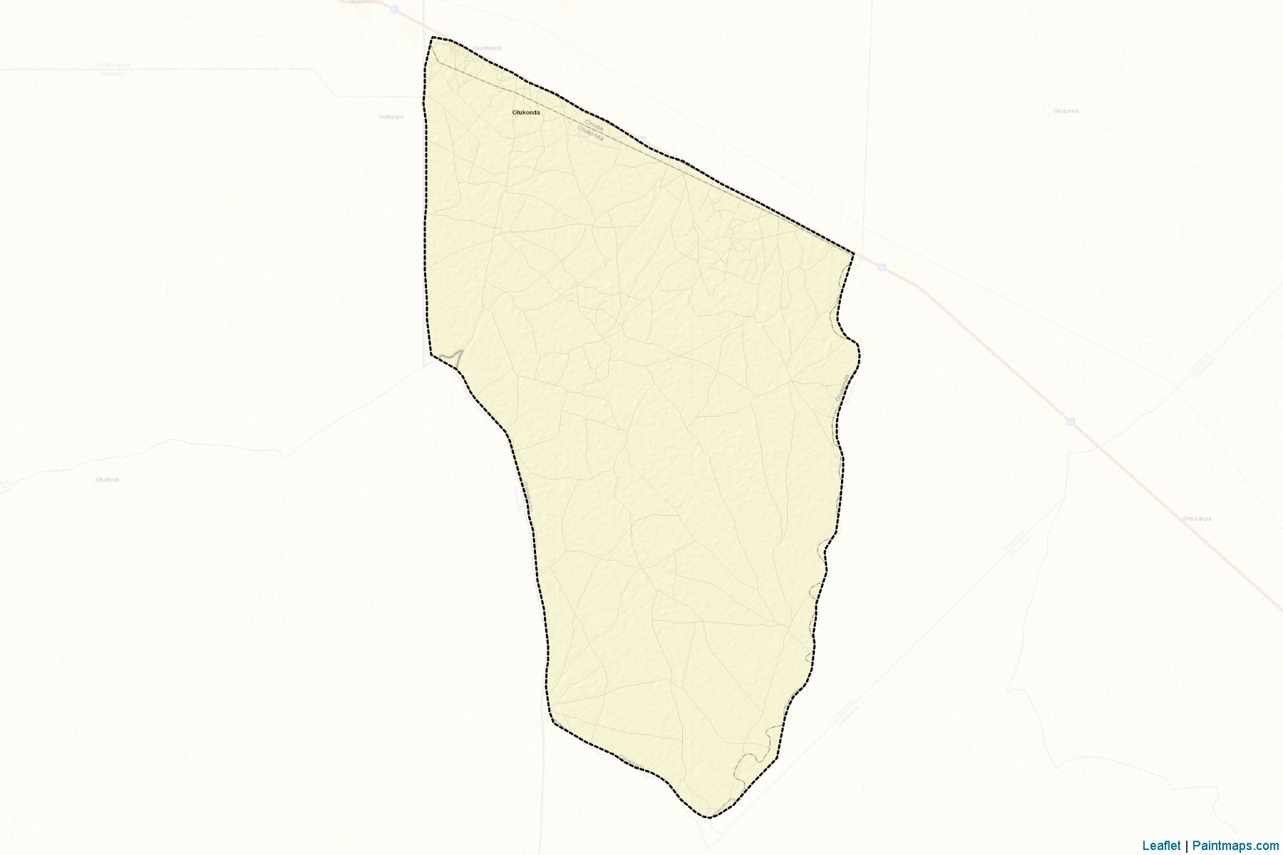 Muestras de recorte de mapas Olukonda (Oshikoto)-2