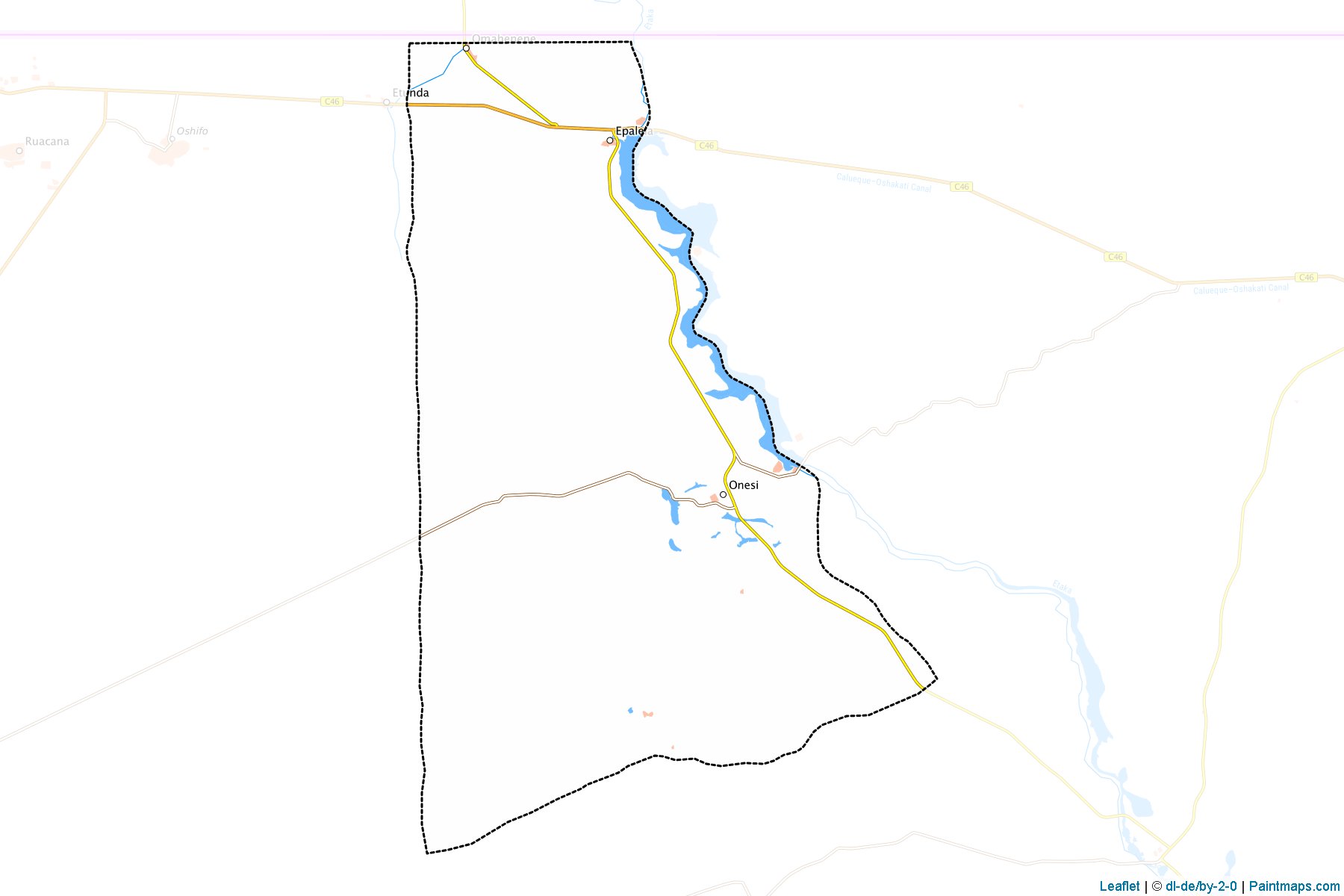 Muestras de recorte de mapas Onesi (Omusati)-1