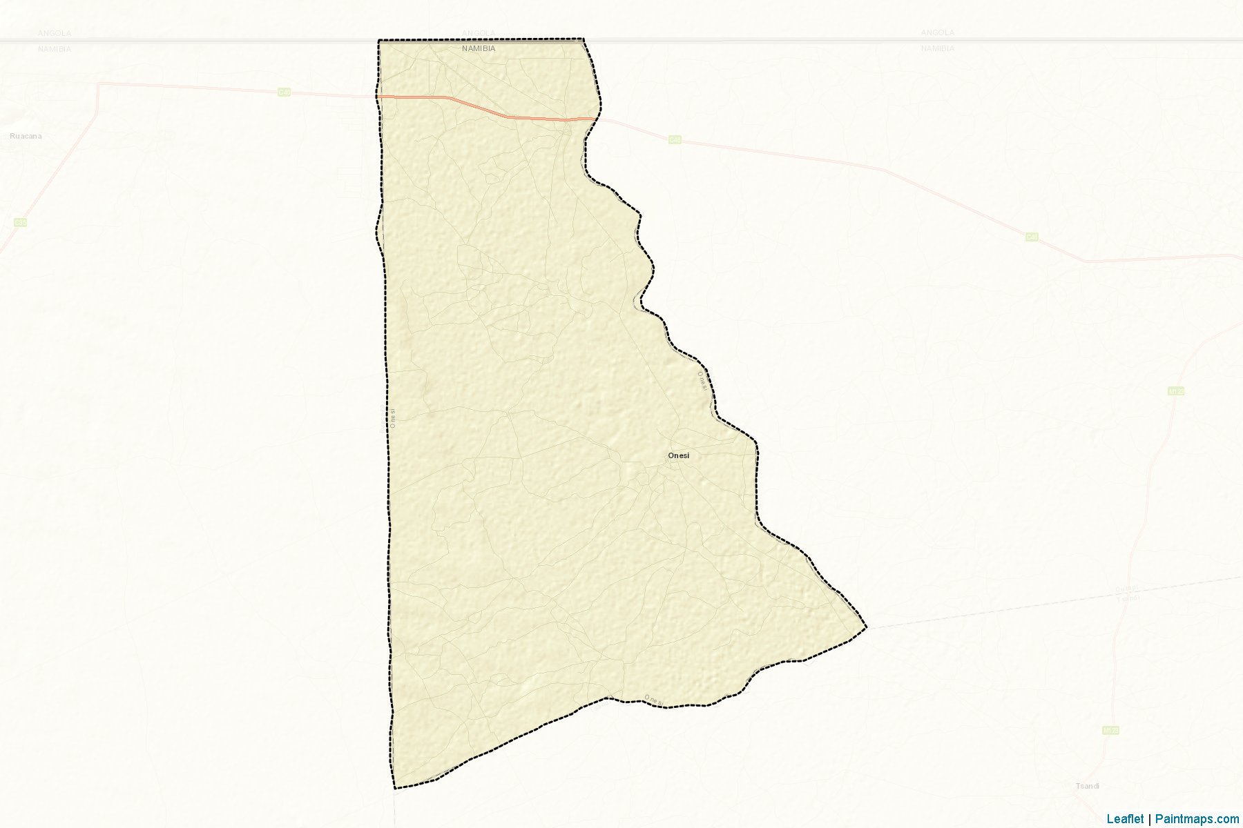 Muestras de recorte de mapas Onesi (Omusati)-2