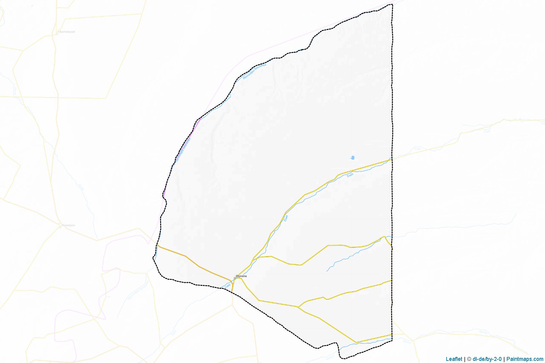 Muestras de recorte de mapas Otjinene (Omaheke)-1