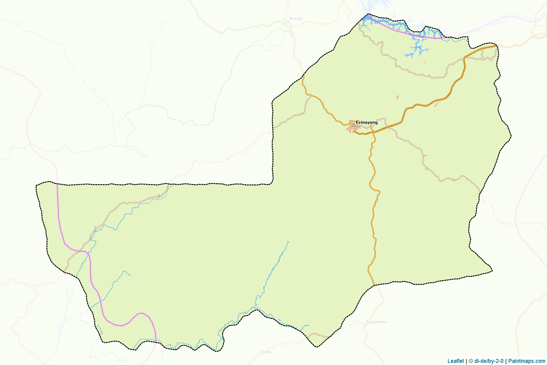 Muestras de recorte de mapas Evinayong (Centro Sur)-1