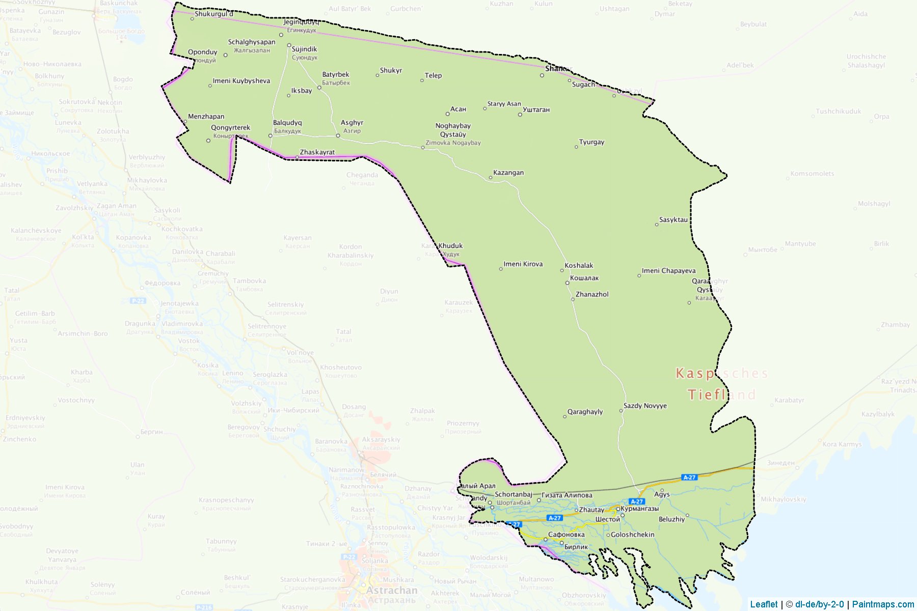 Muestras de recorte de mapas Kurmangazinskiy (Atyrau)-1