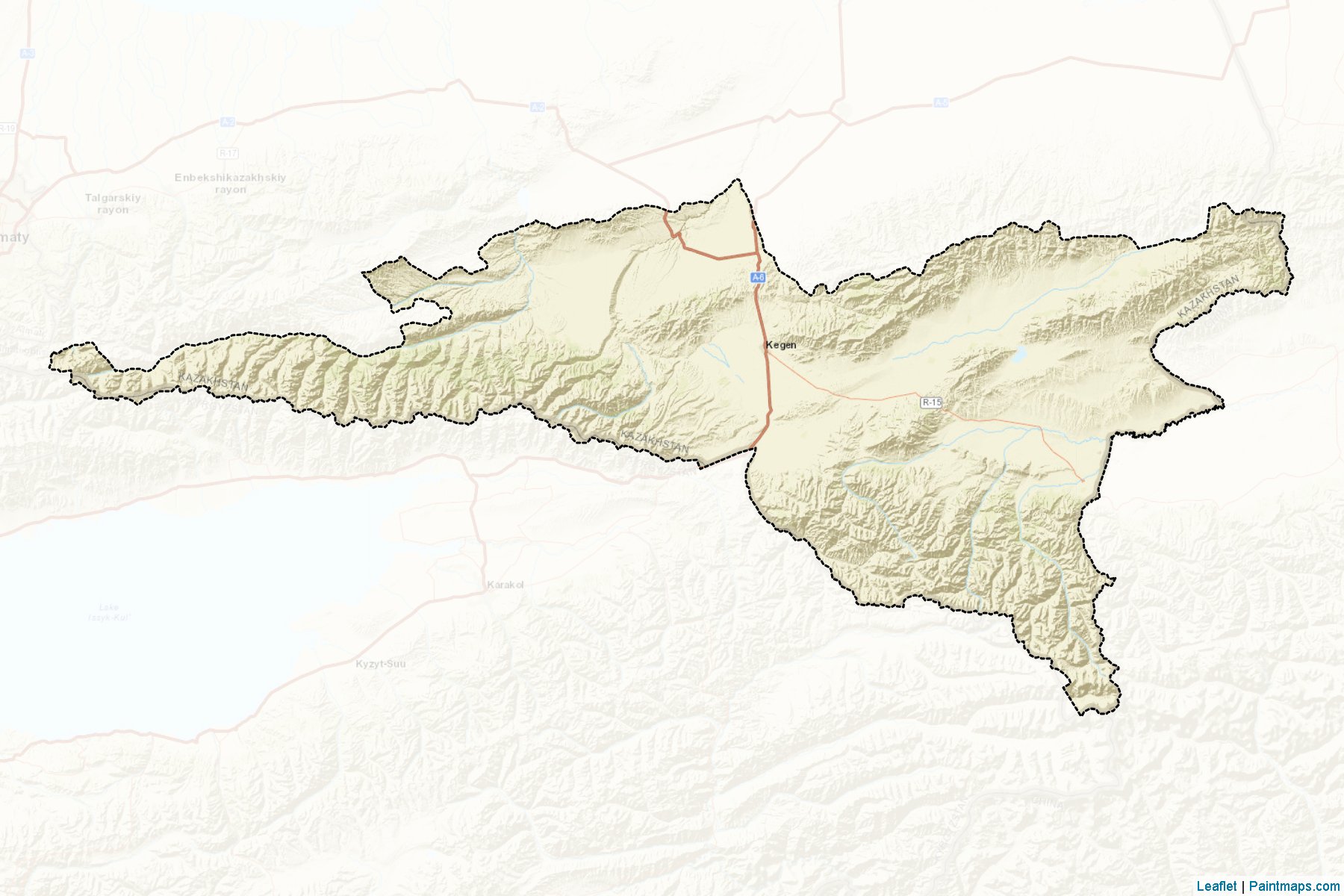 Muestras de recorte de mapas Raiymbekskiy (Almaty)-2