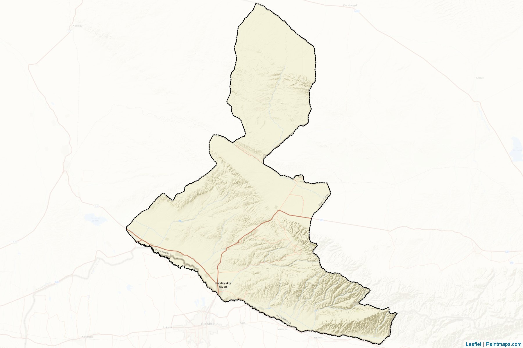 Muestras de recorte de mapas Kordayskiy (Zhambyl)-2