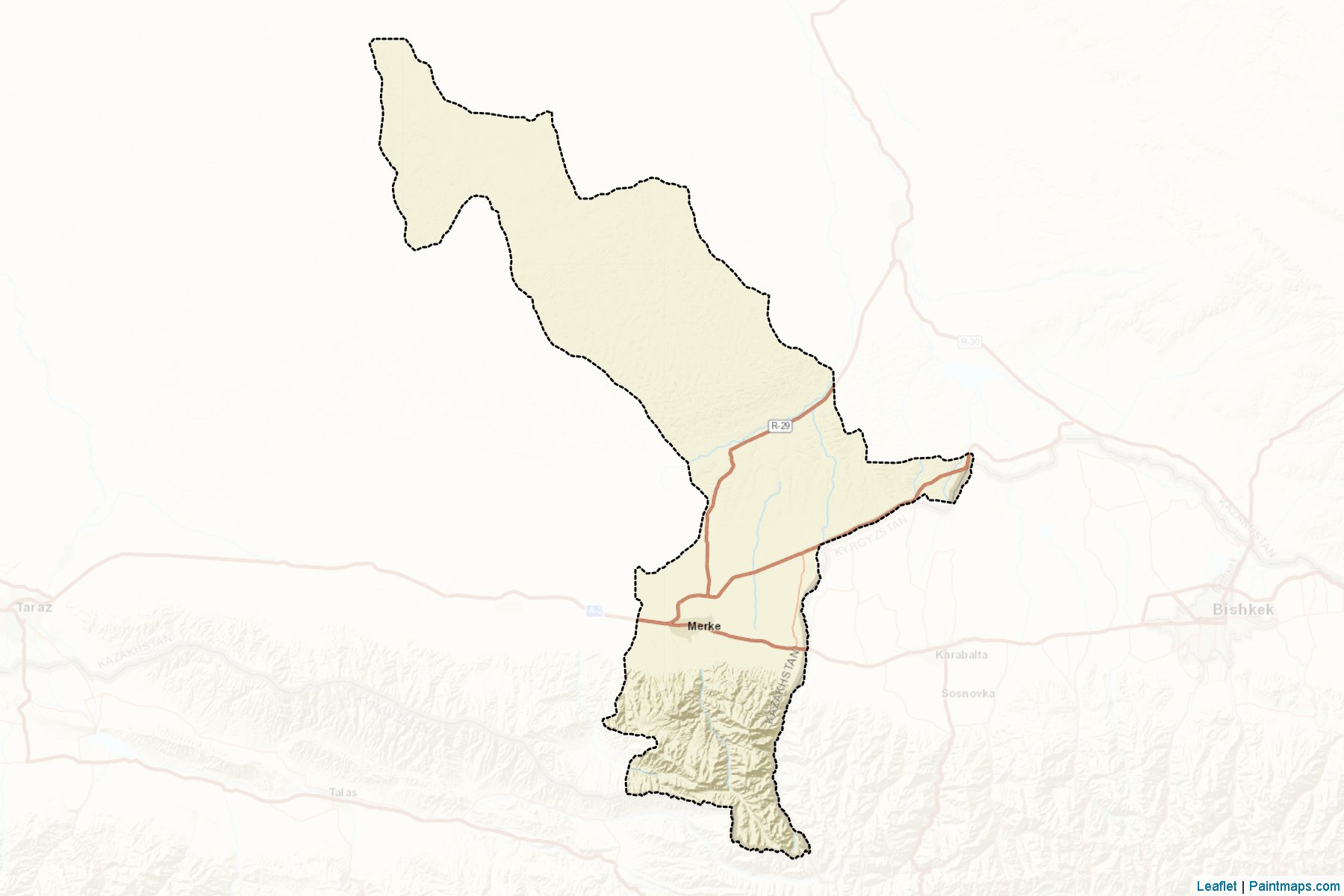 Muestras de recorte de mapas Merkenskiy (Zhambyl)-2