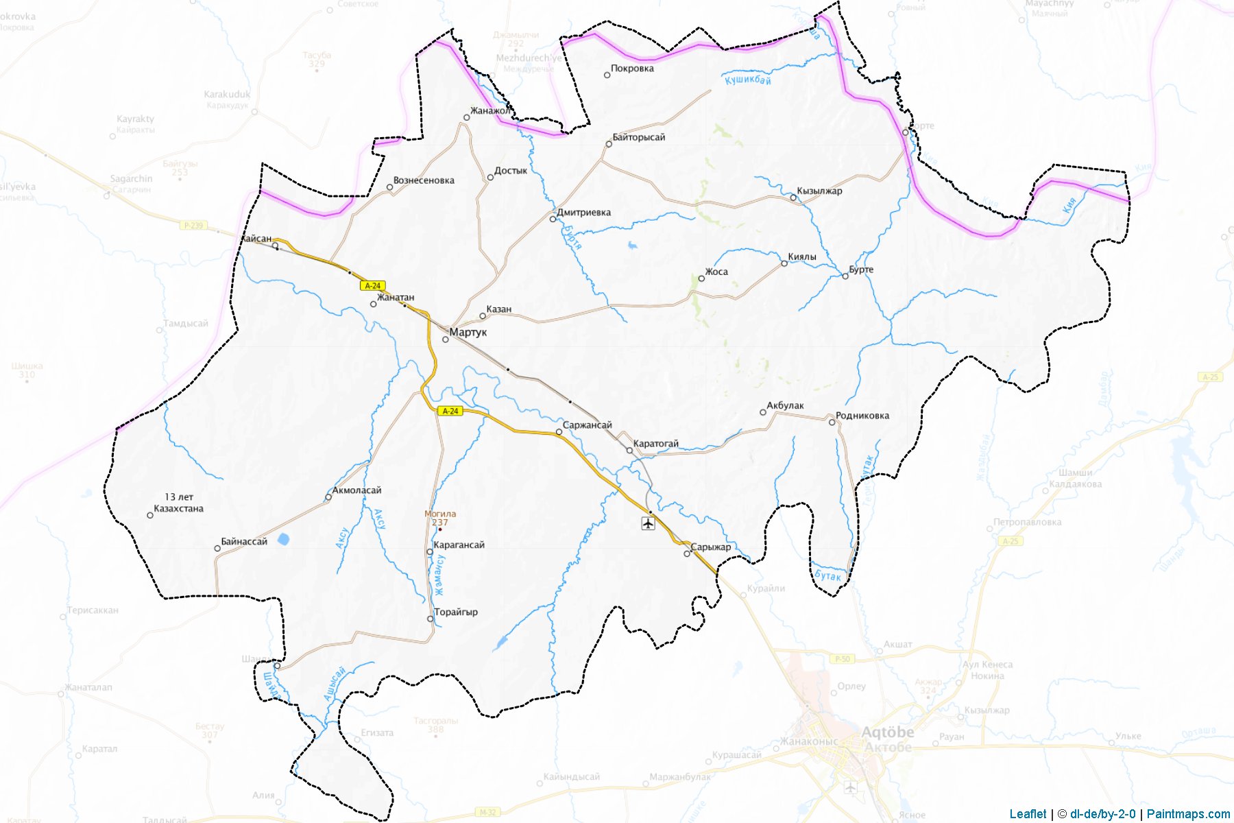 Muestras de recorte de mapas Martukskiy (Aqtöbe)-1