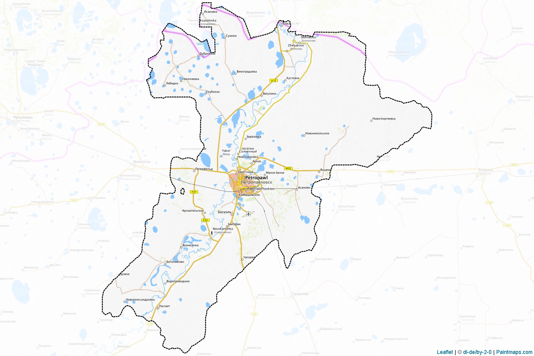 Muestras de recorte de mapas Kyzylzharskiy (North Kazakhstan)-1