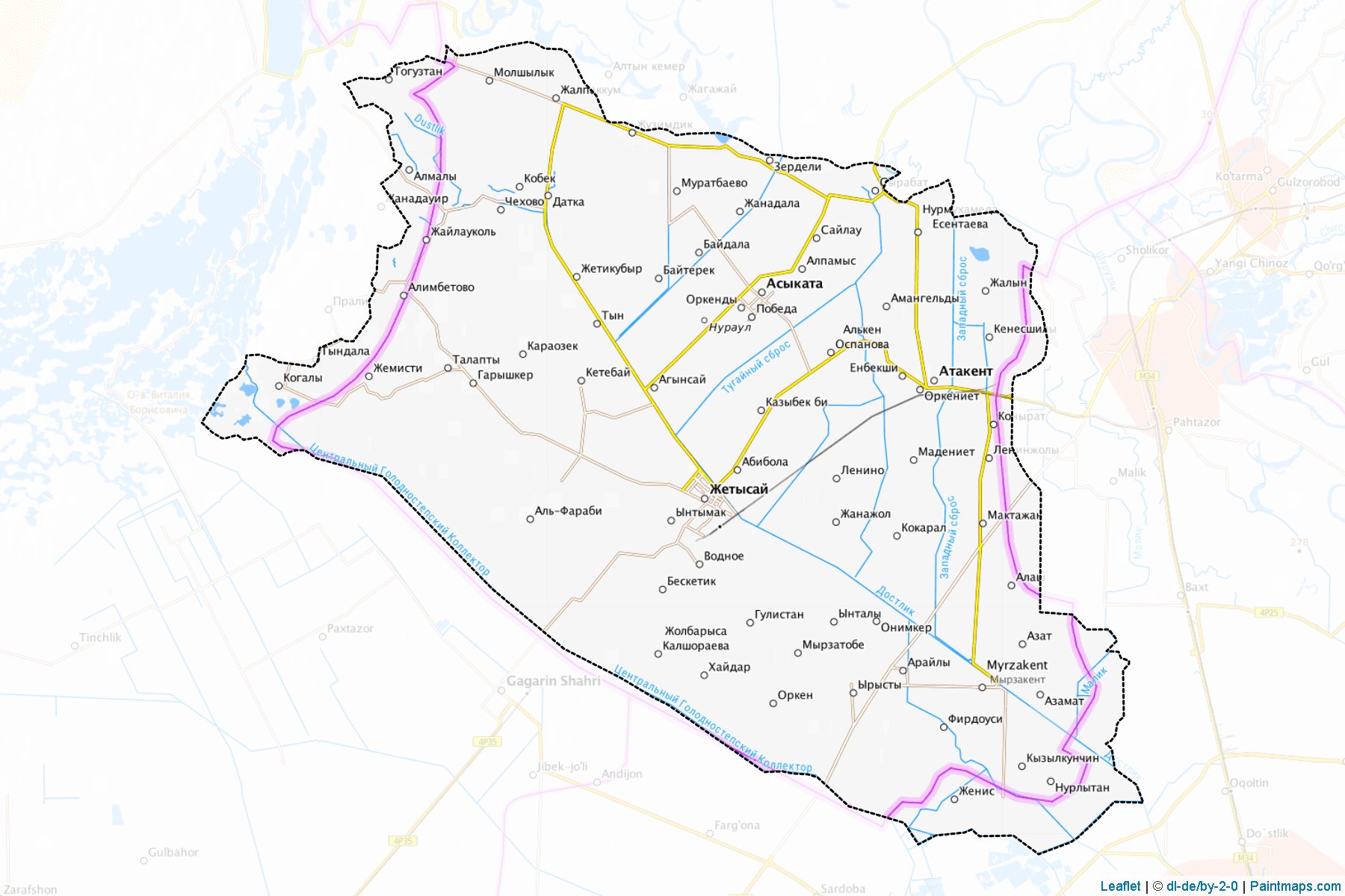 Maktaaral`skiy (Ongtustik Qazaqstan) Map Cropping Samples-1