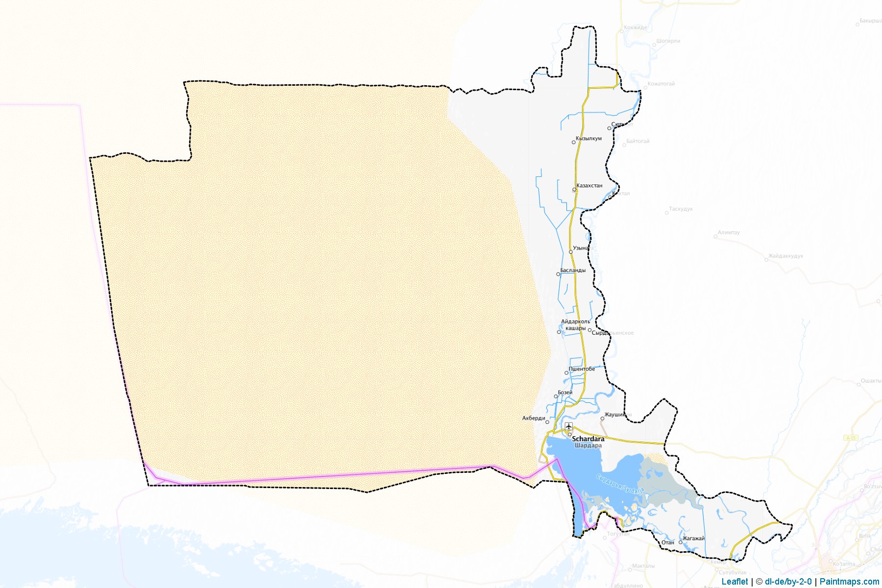 Muestras de recorte de mapas Chardarinskiy (South Kazakhstan)-1