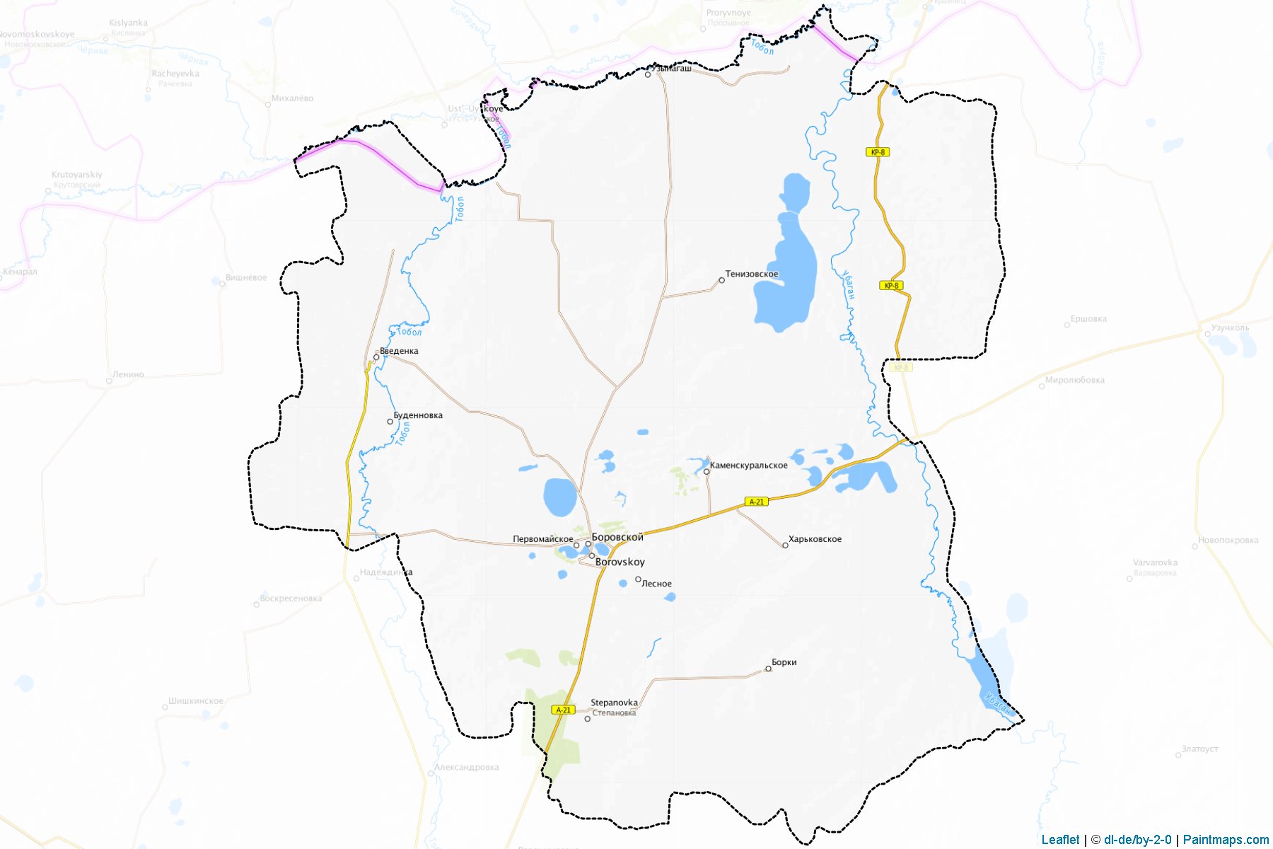 Muestras de recorte de mapas Mendykarinskiy (Qostanay)-1