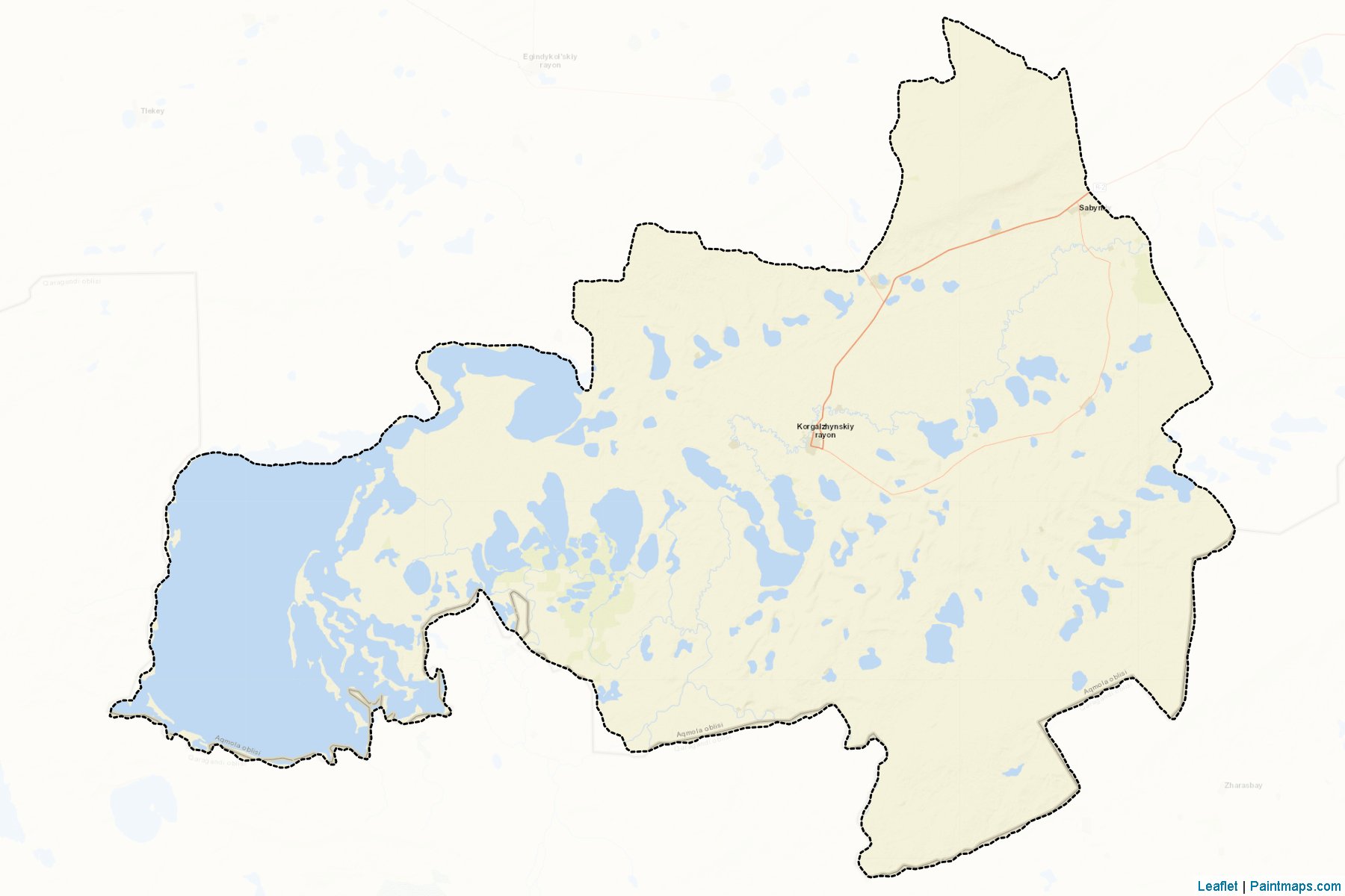 Muestras de recorte de mapas Korgalzhynskiy (Aqmola)-2