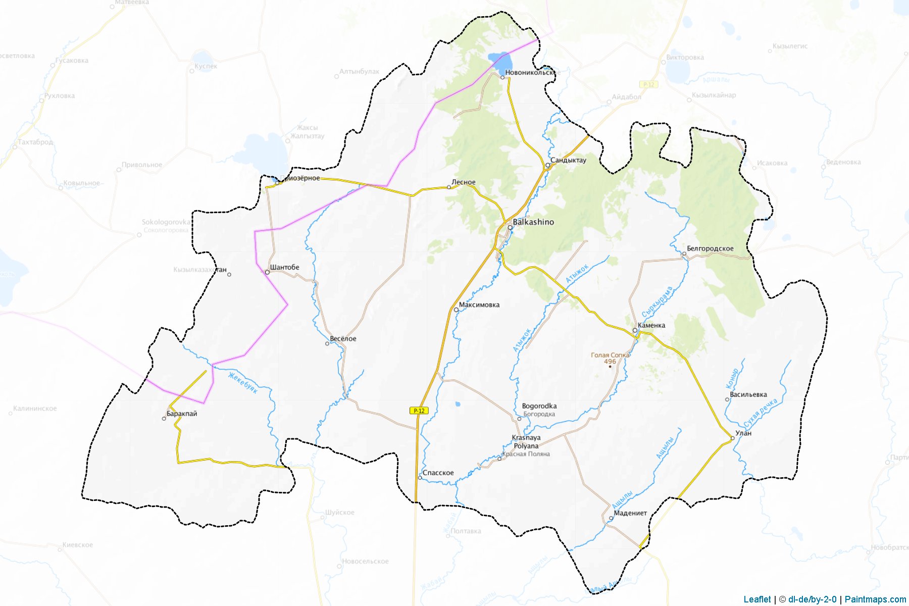 Muestras de recorte de mapas Sandyktauskiy (Aqmola)-1