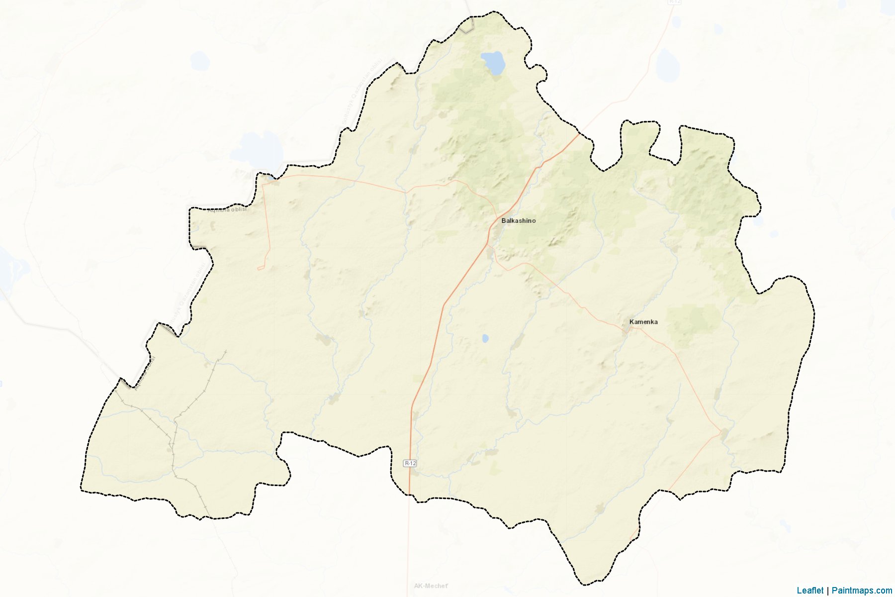 Muestras de recorte de mapas Sandyktauskiy (Aqmola)-2