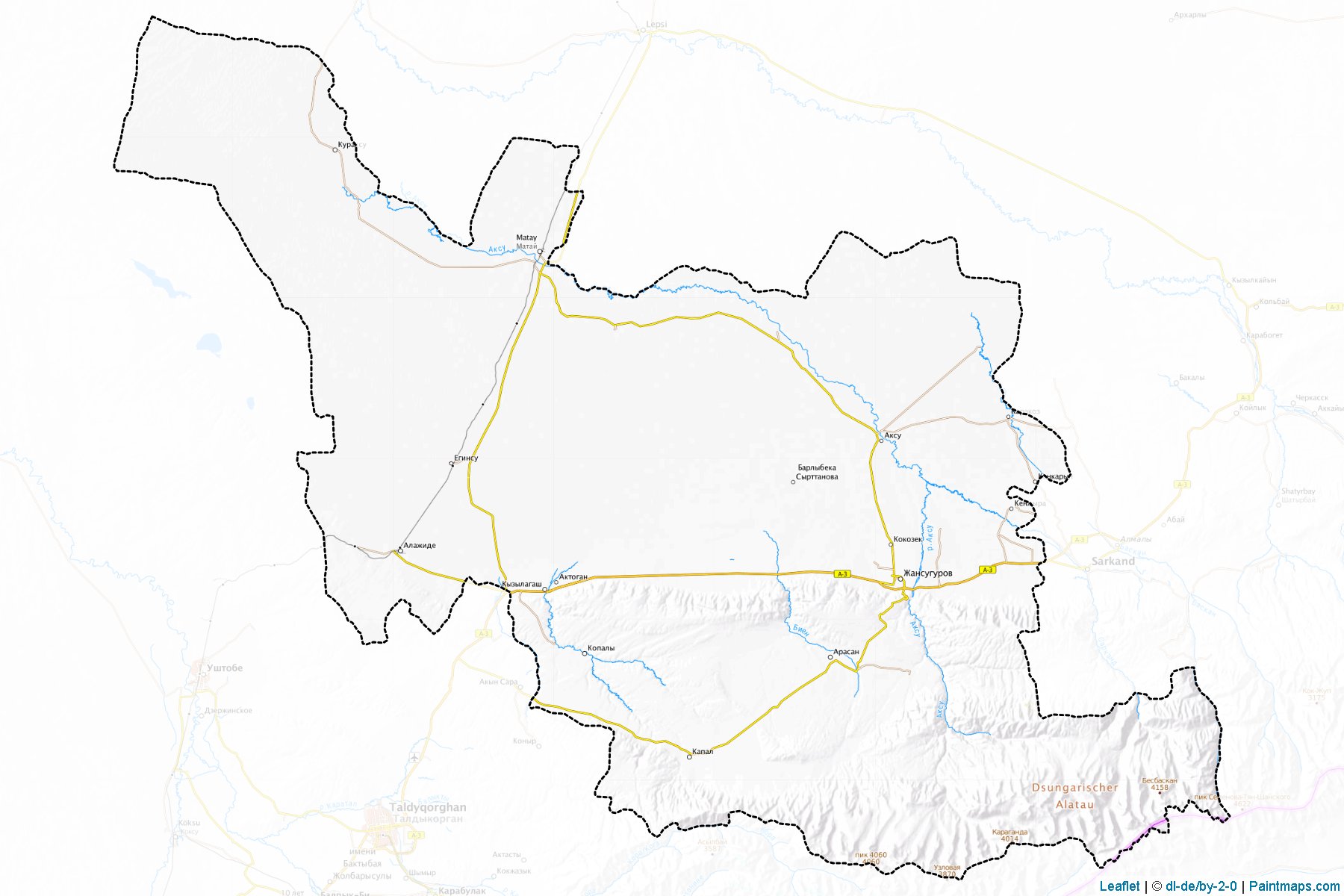 Muestras de recorte de mapas Aksuskiy (Almaty)-1