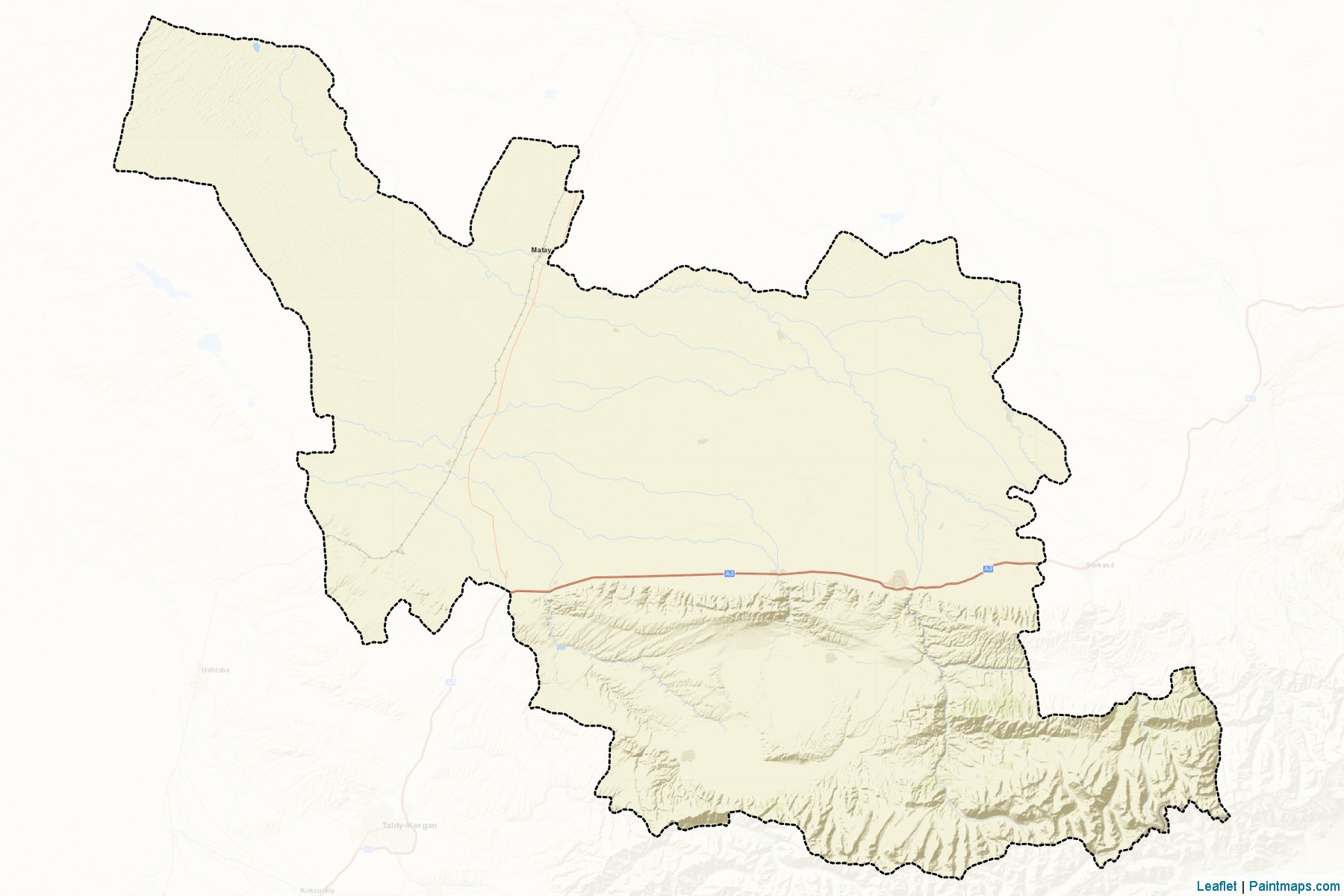 Muestras de recorte de mapas Aksuskiy (Almaty)-2