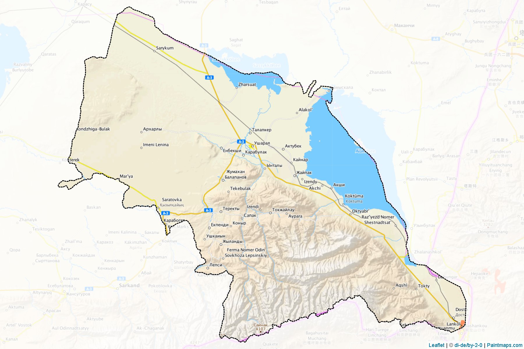 Muestras de recorte de mapas Alakolskiy (Almaty)-1