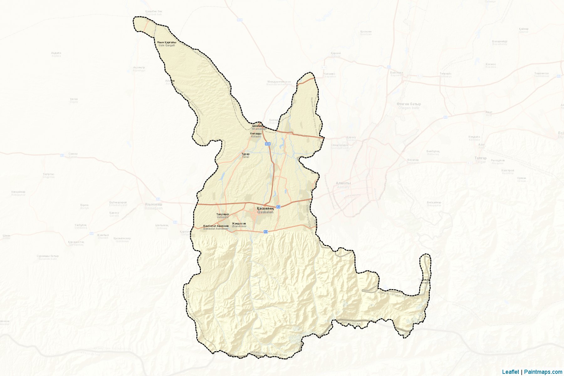 Muestras de recorte de mapas Karasayskiy (Almaty)-2