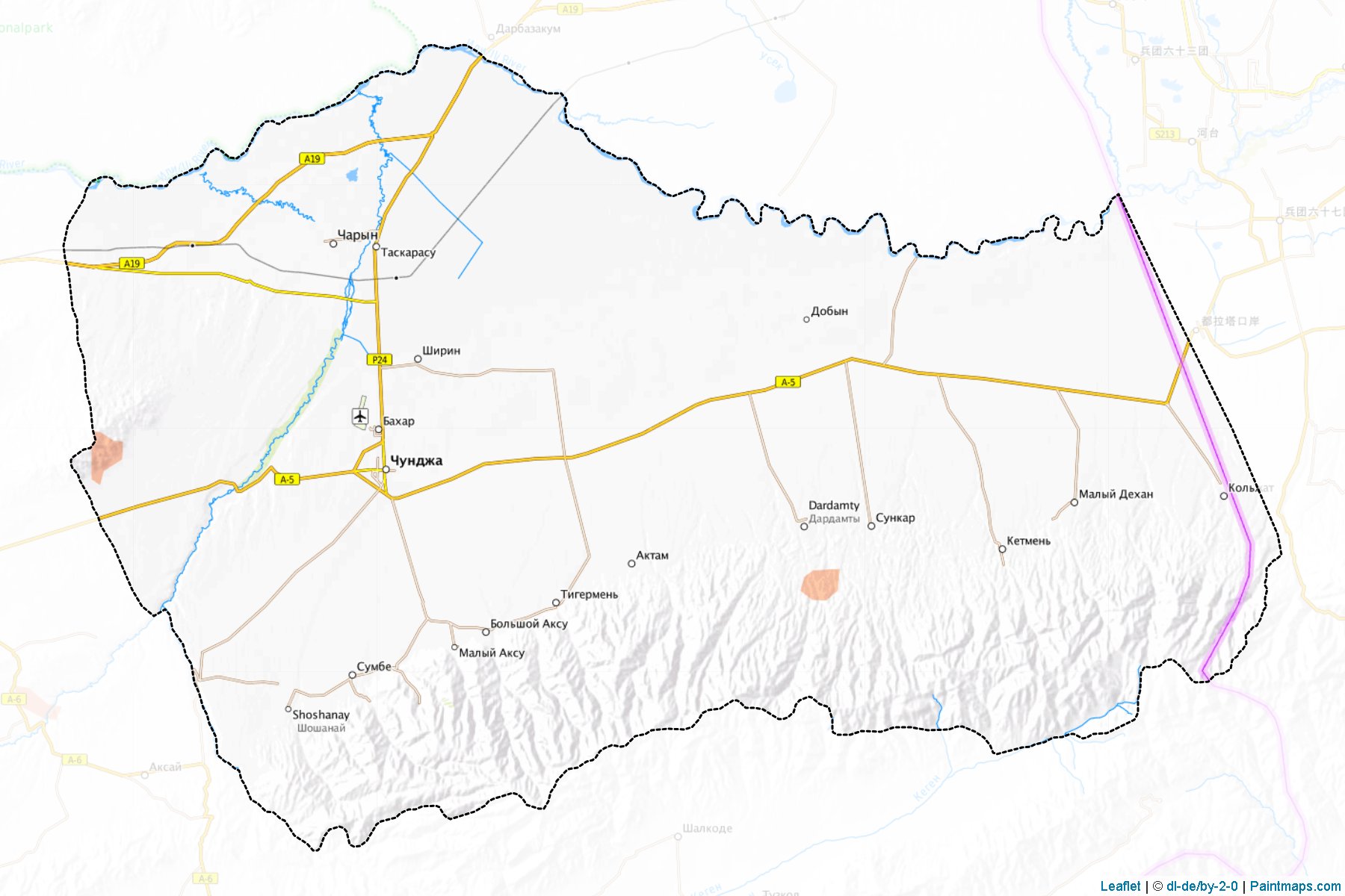 Muestras de recorte de mapas Uygurskiy (Almaty)-1