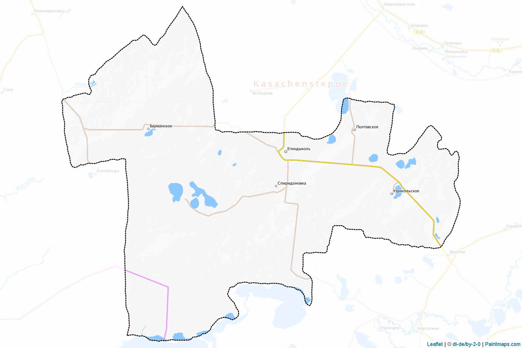 Muestras de recorte de mapas Egindykol`skiy (Aqmola)-1