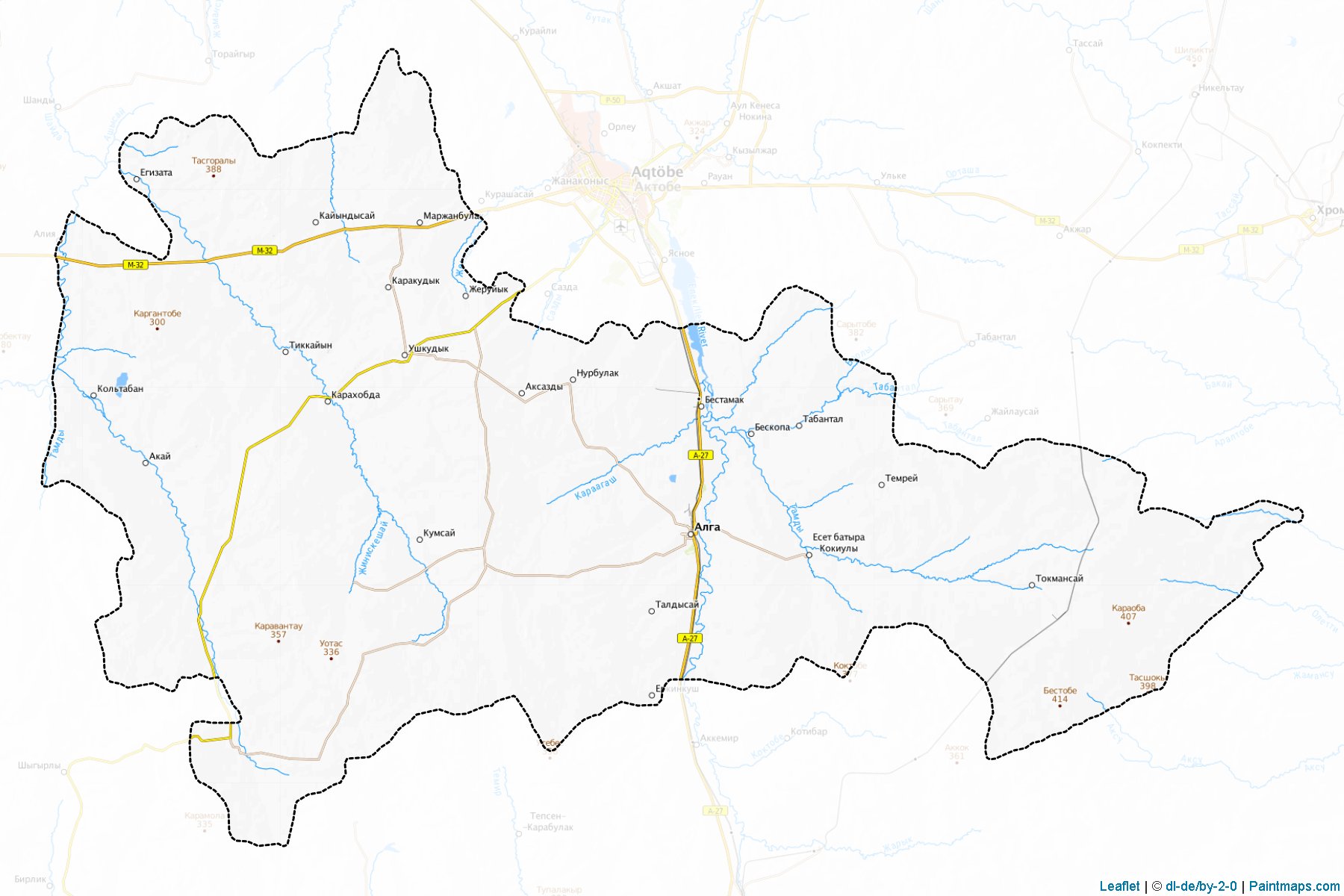 Muestras de recorte de mapas Alginskiy (Aqtöbe)-1