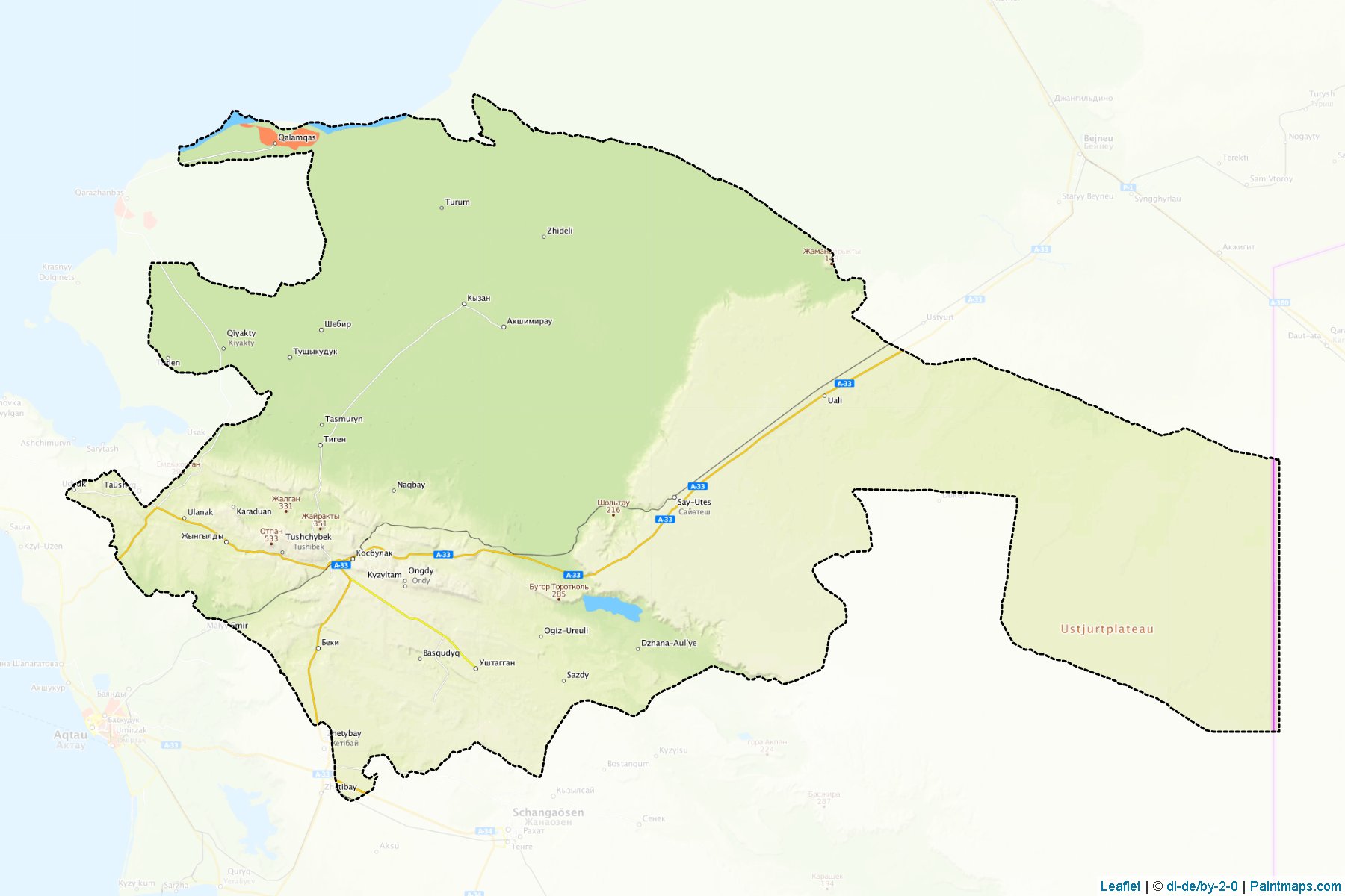 Muestras de recorte de mapas Manghystauskiy (Mangghystau)-1