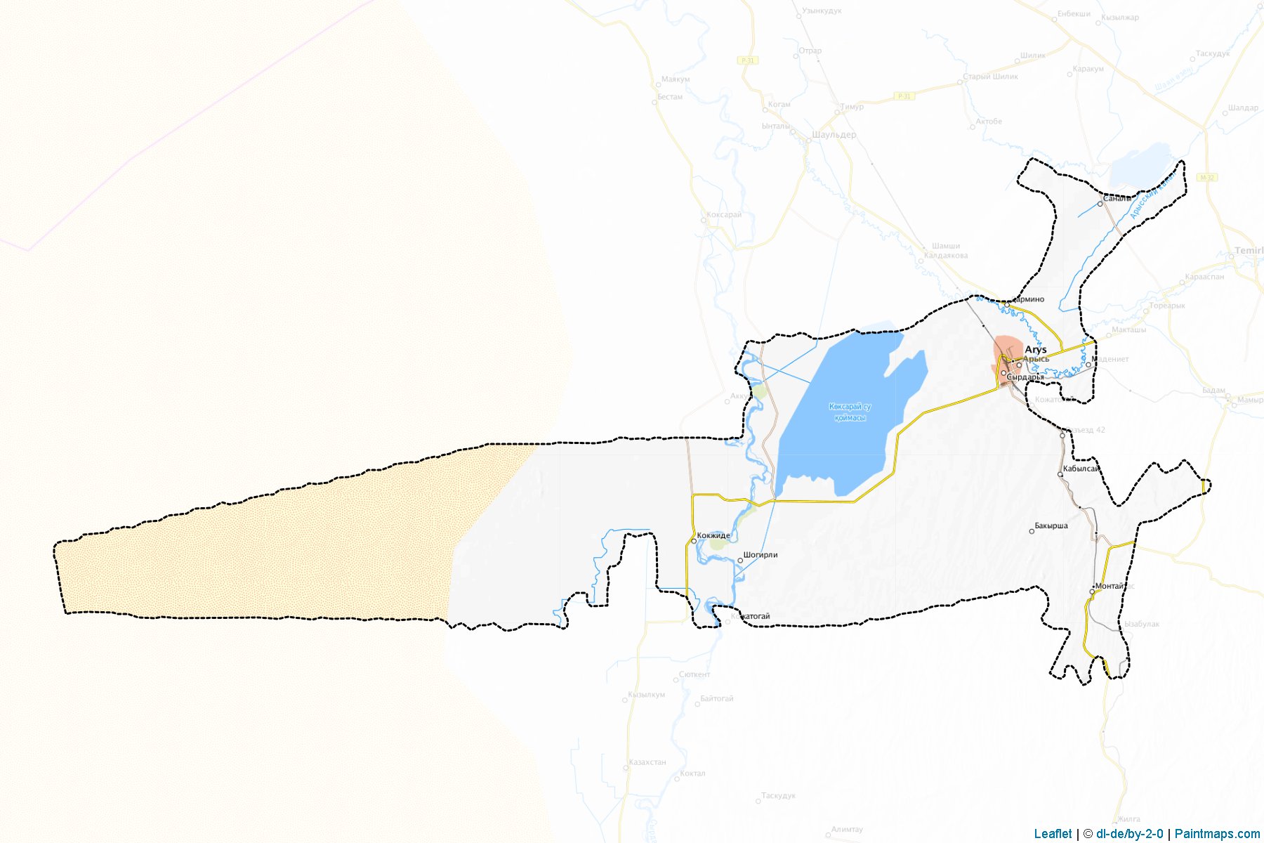 Muestras de recorte de mapas Arysskiy (South Kazakhstan)-1